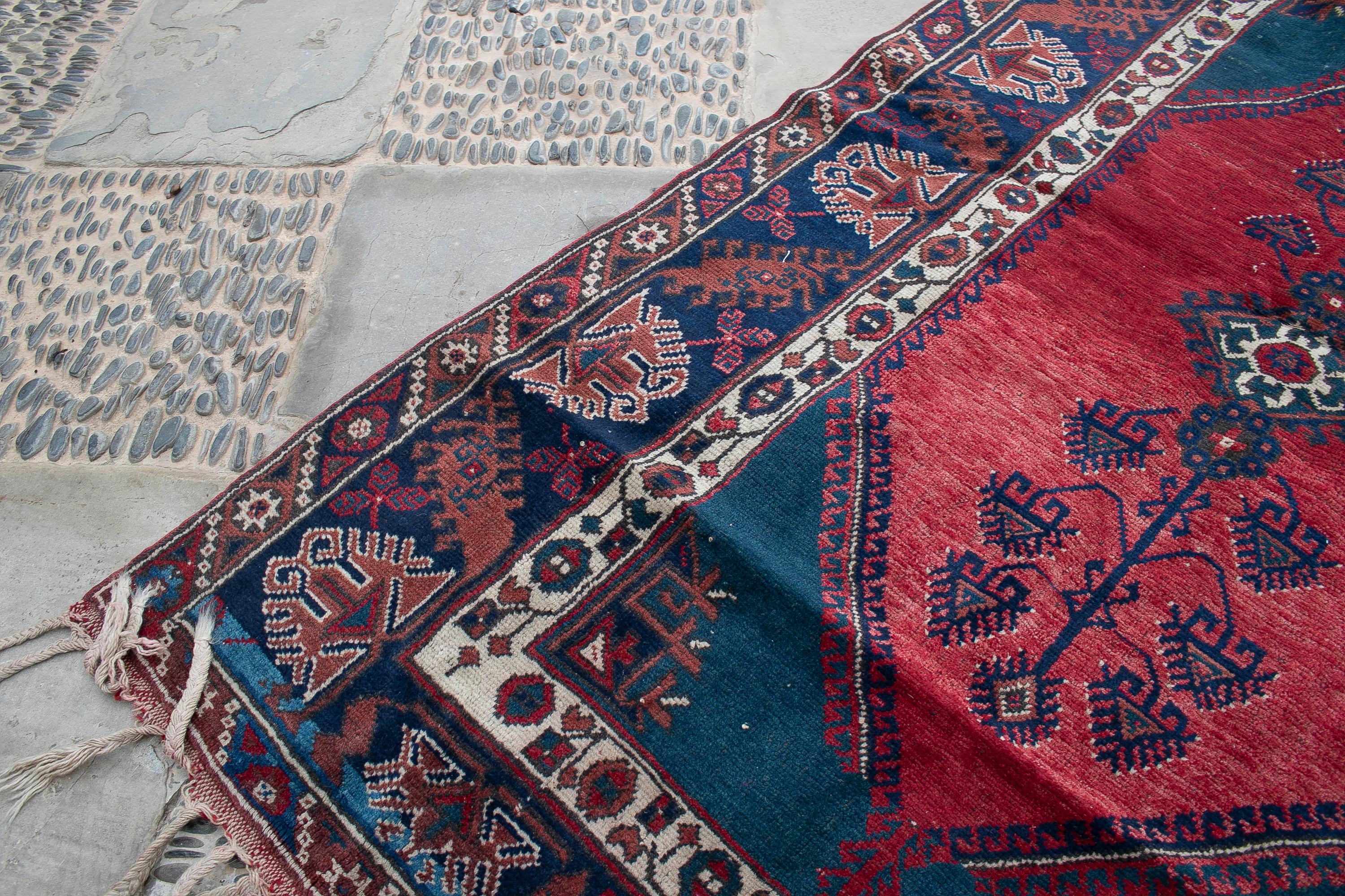 19th Century Turkish Kilim Wool Carpet Rug For Sale 4
