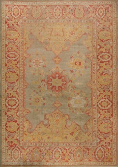 Antique 19th Century Turkish Oushak Carpet ( 10' x 13'6" - 305 x 412 )