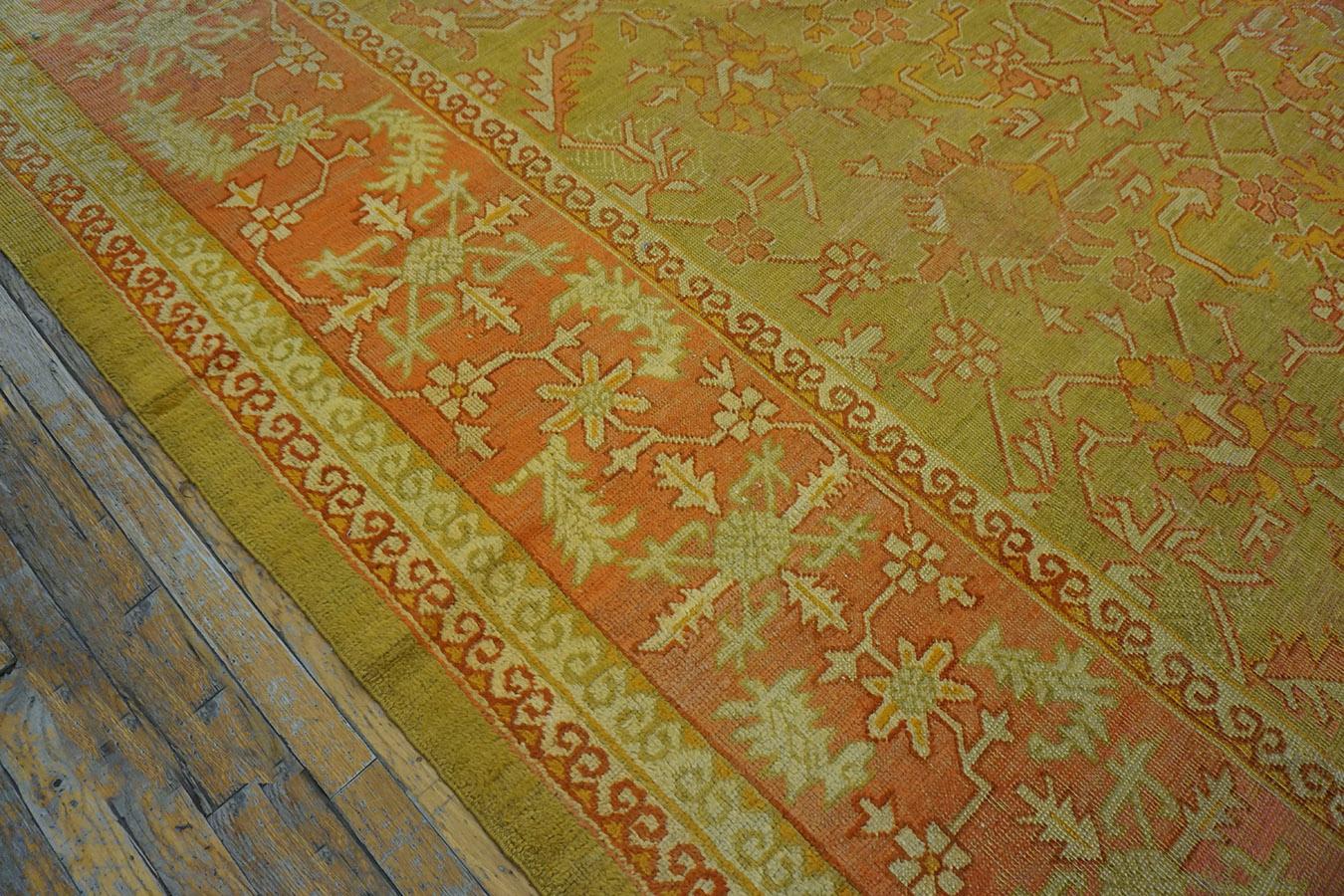 19th Century Turkish Oushak Carpet ( 10'8