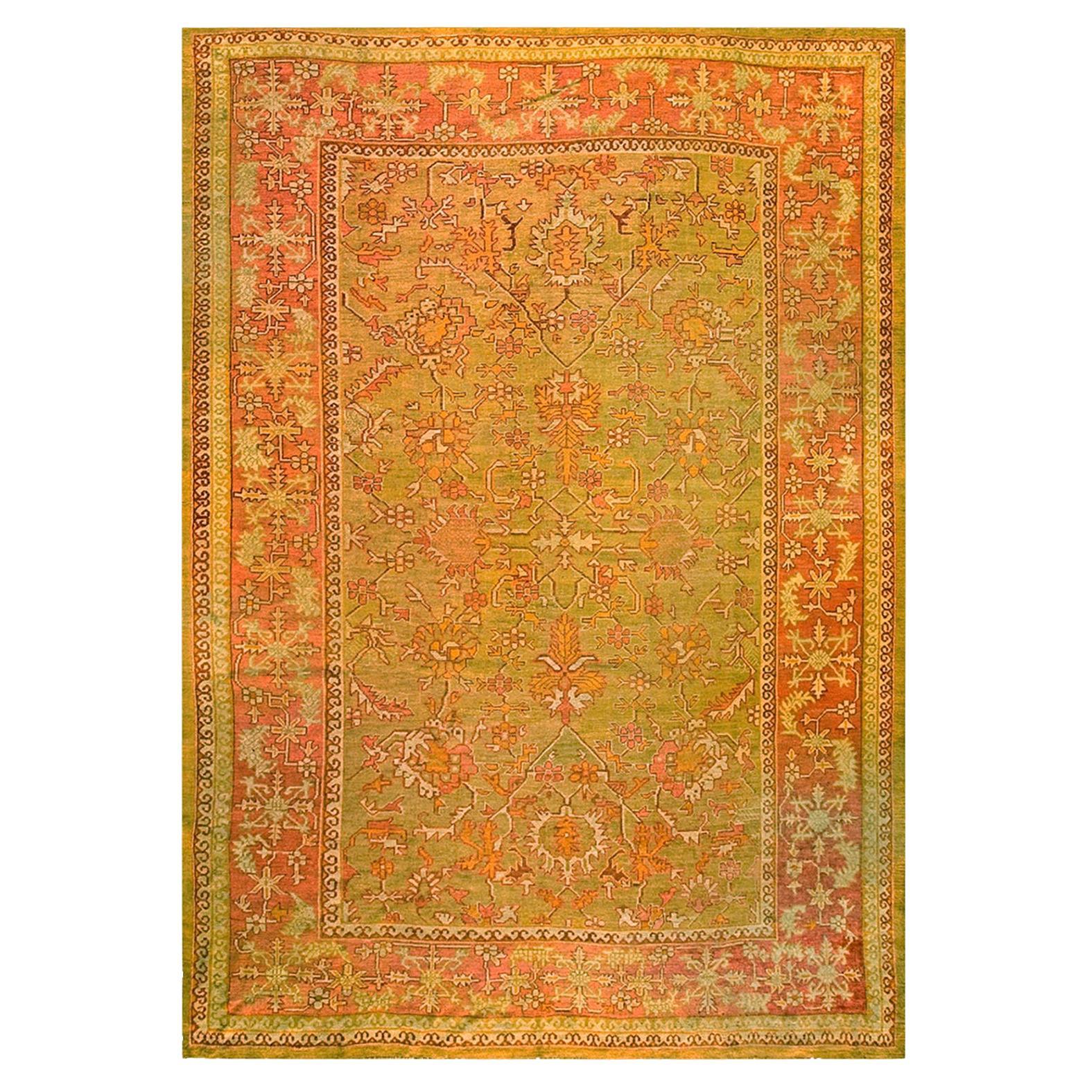 19th Century Turkish Oushak Carpet ( 10'8" x 15' - 325 x 457 ) For Sale