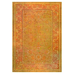 Antique 19th Century Turkish Oushak Carpet ( 10'8" x 15' - 325 x 457 )
