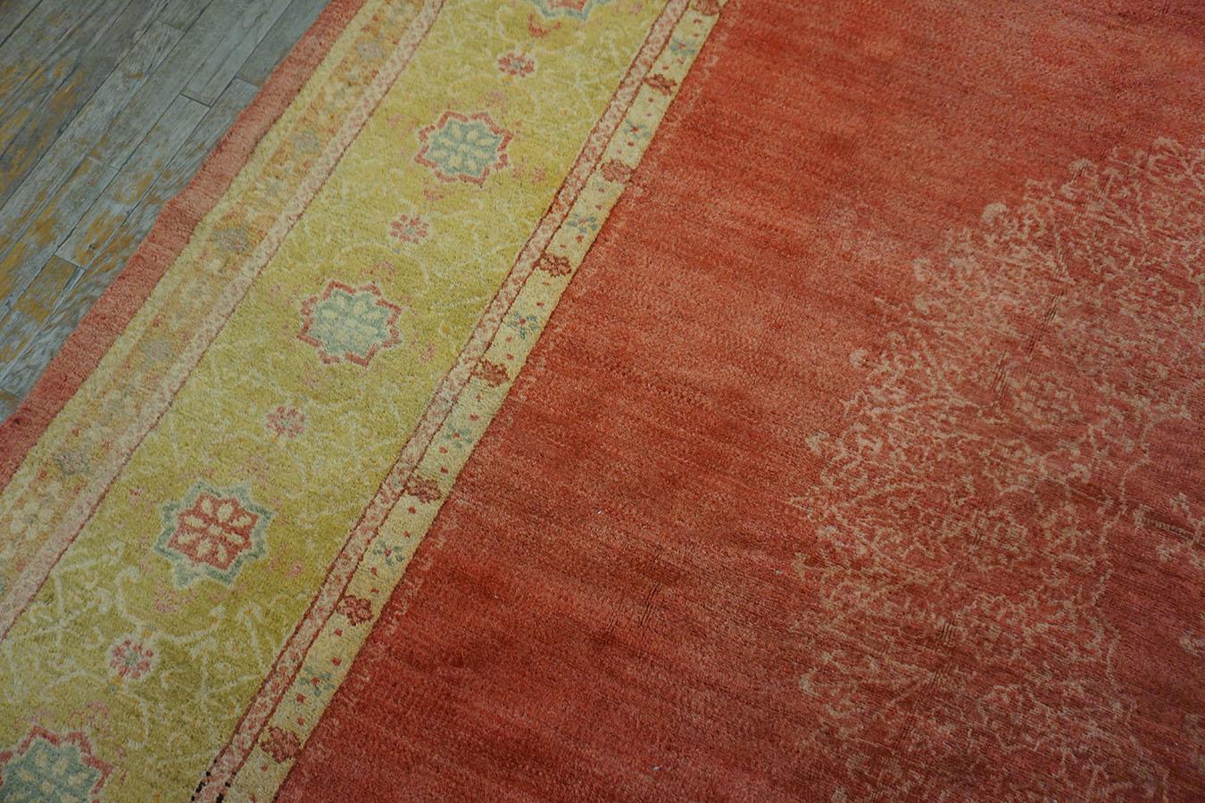 Tapis turc Oushak du 19e siècle 11' 2