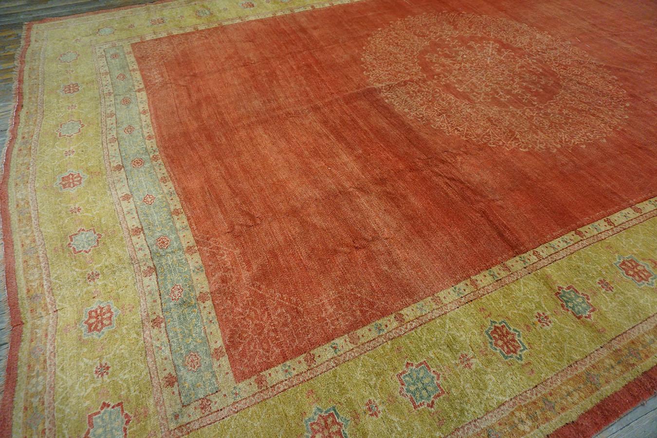 Tapis turc Oushak du 19e siècle 11' 2