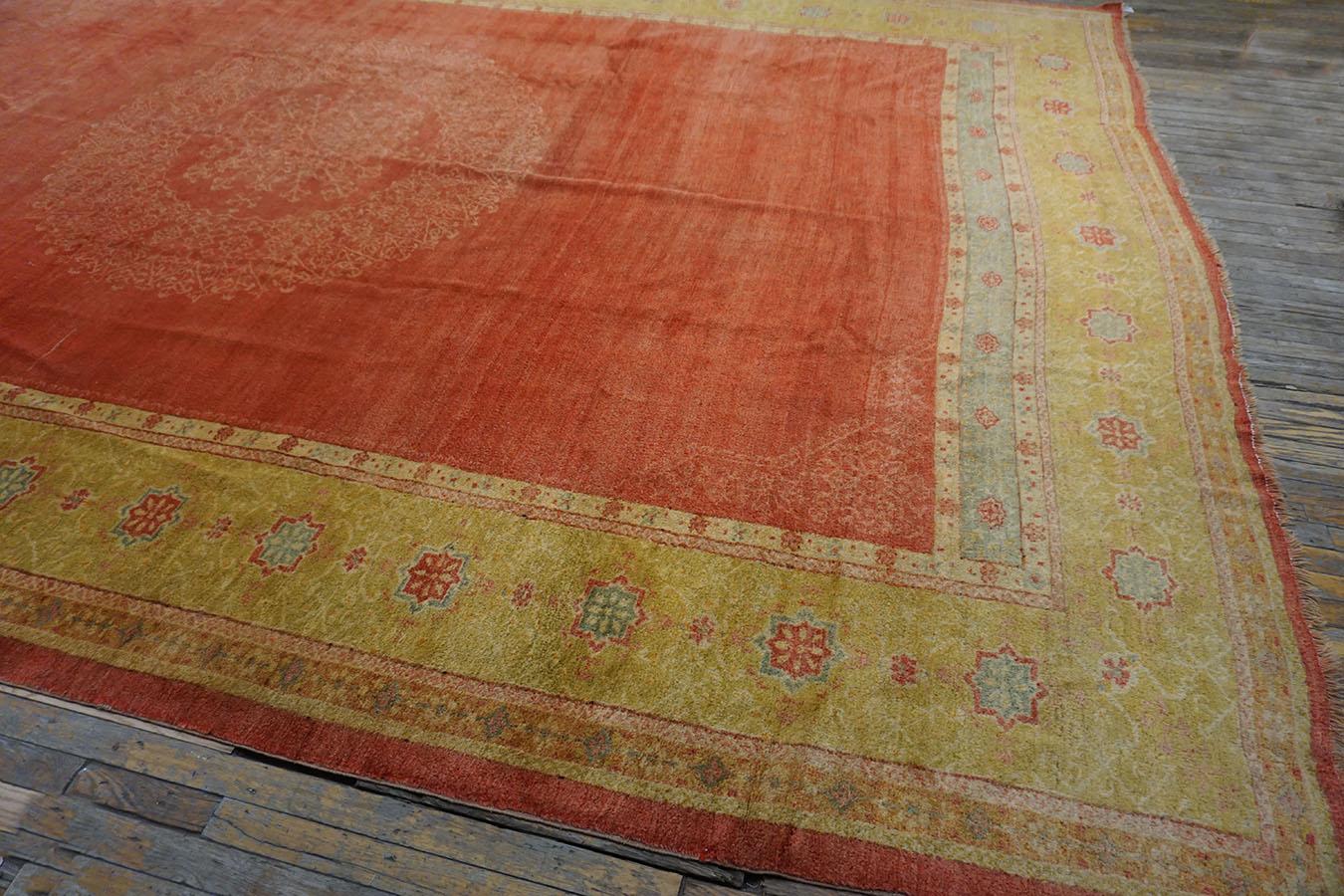 Tapis turc Oushak du 19e siècle 11' 2