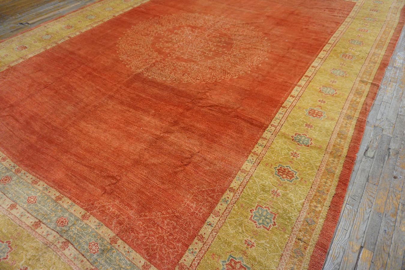 Tapis turc Oushak du 19e siècle 11' 2