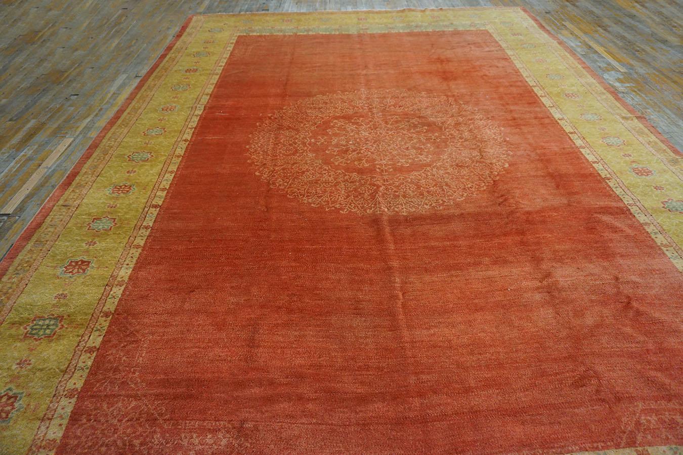 Tapis turc Oushak du 19e siècle 11' 2