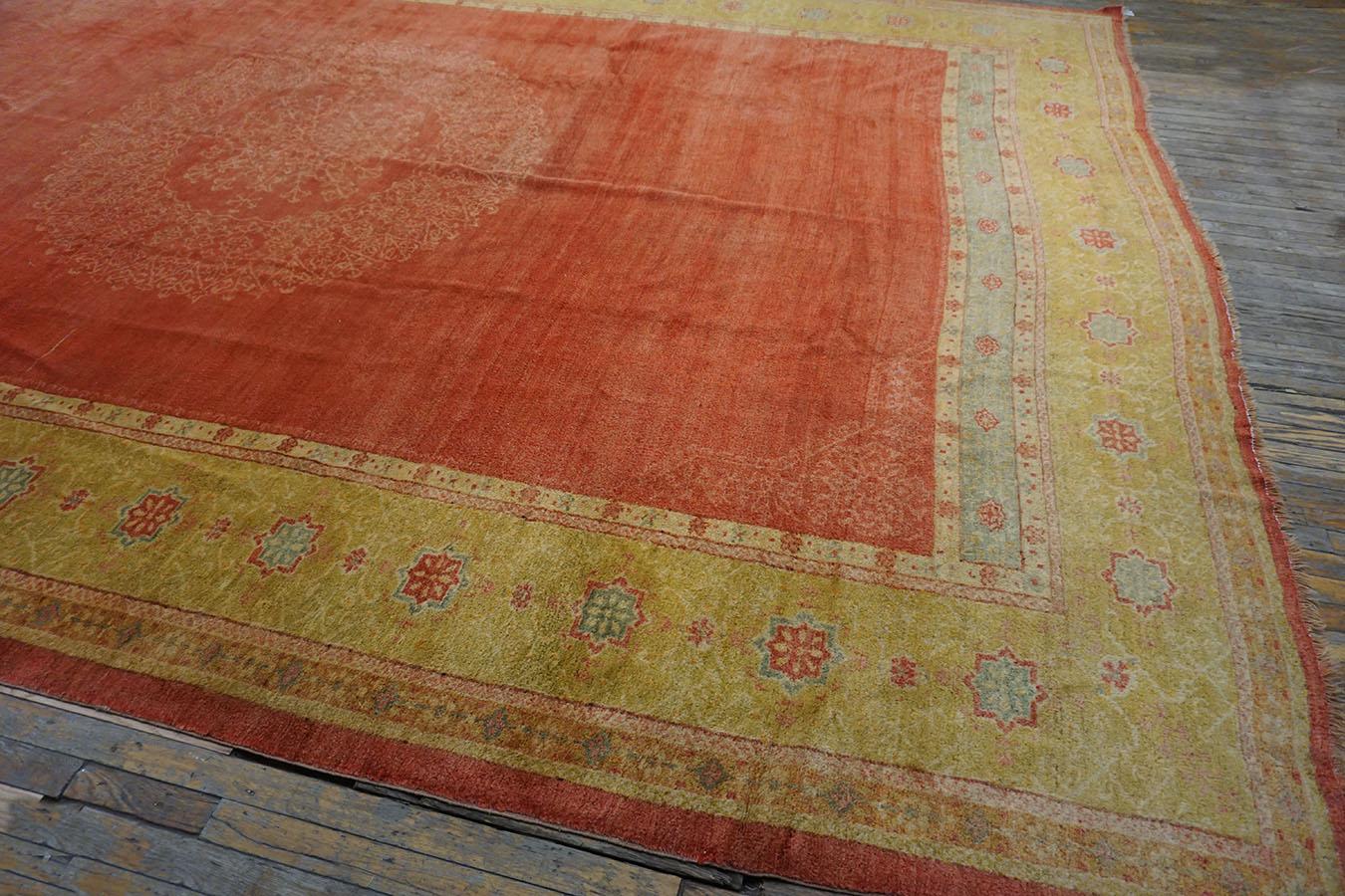 Turc Tapis turc Oushak du 19e siècle 11' 2