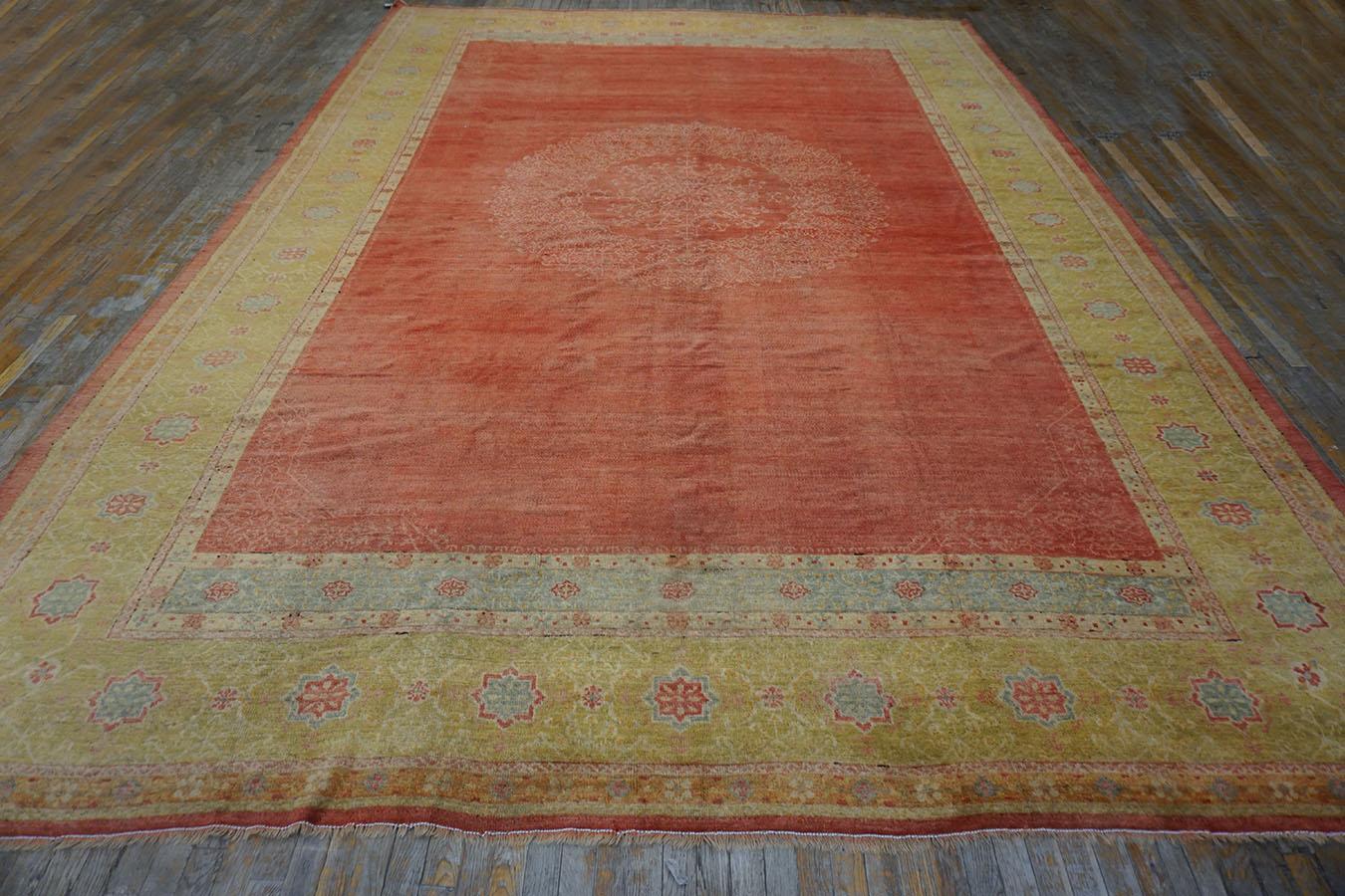 Tapis turc Oushak du 19e siècle 11' 2