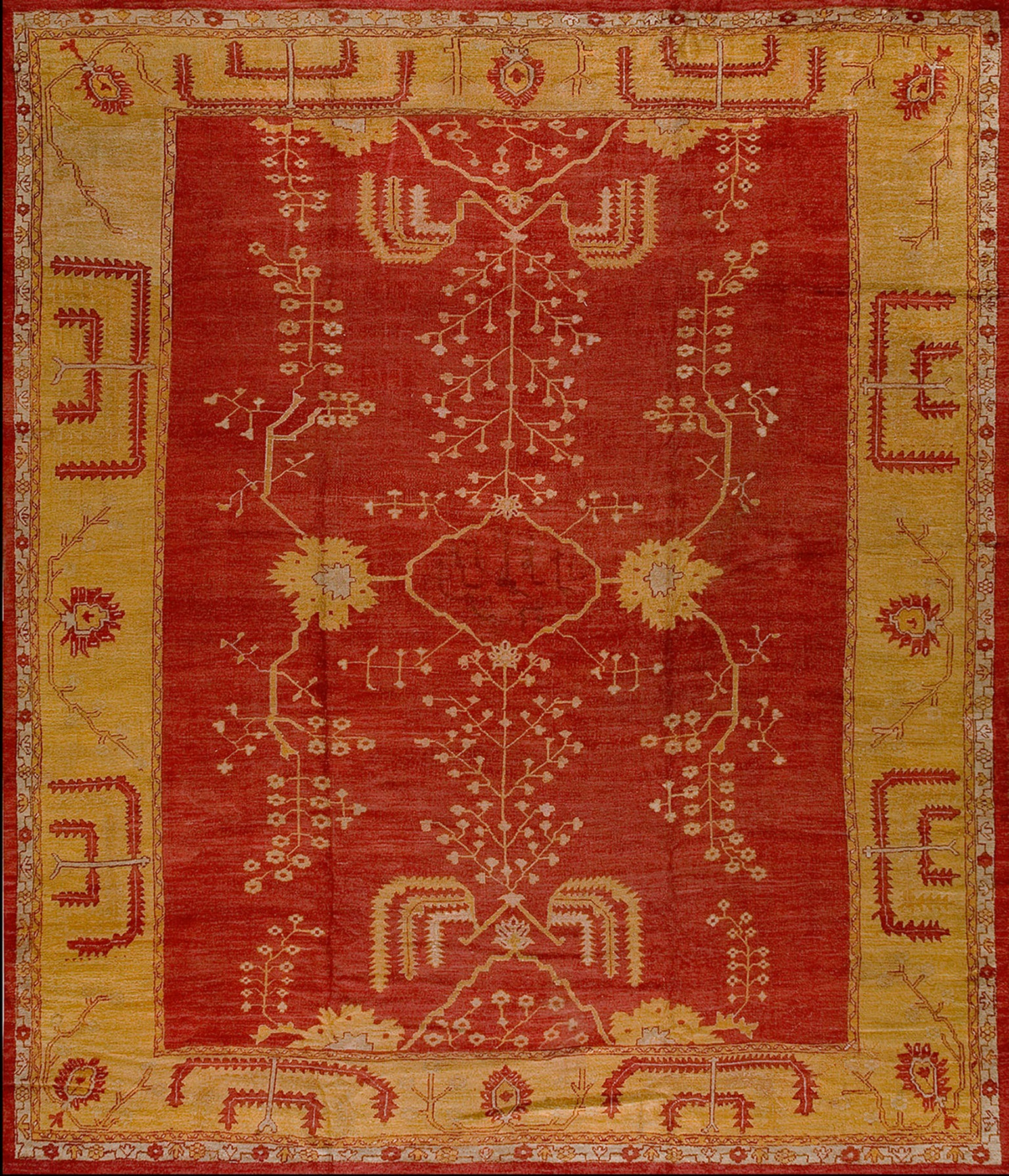 19th Century Turkish Oushak Carpet ( 12'10" x 15' - 392 x 458 ) For Sale