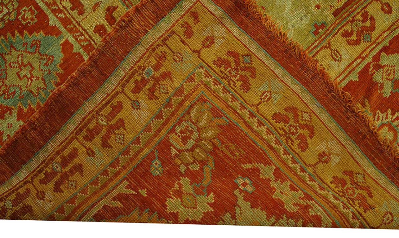 19th Century Turkish Oushak Carpet ( 14' 9