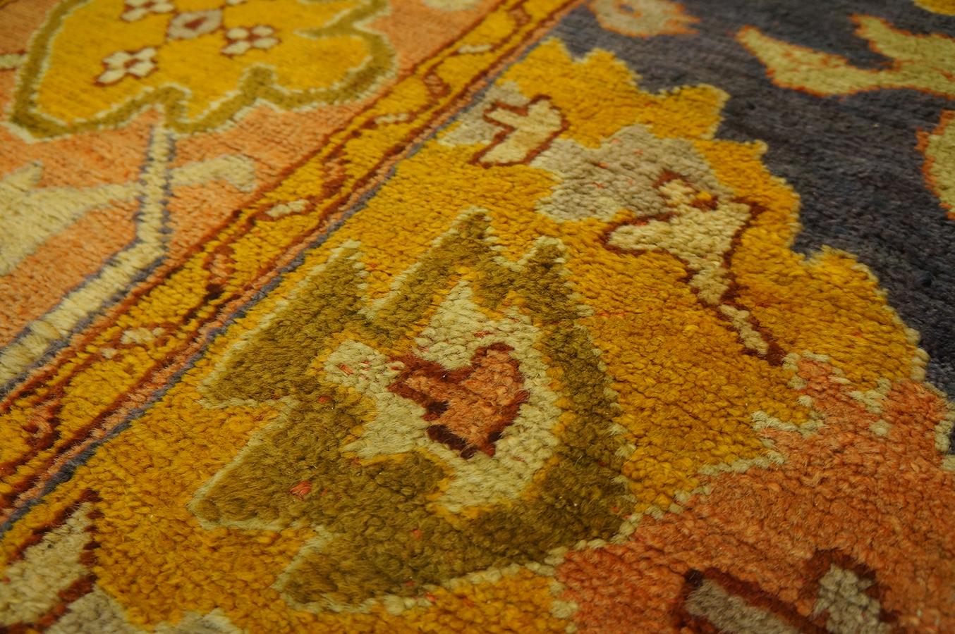 Wool 19th Century Turkish Oushak Carpet ( 8'3