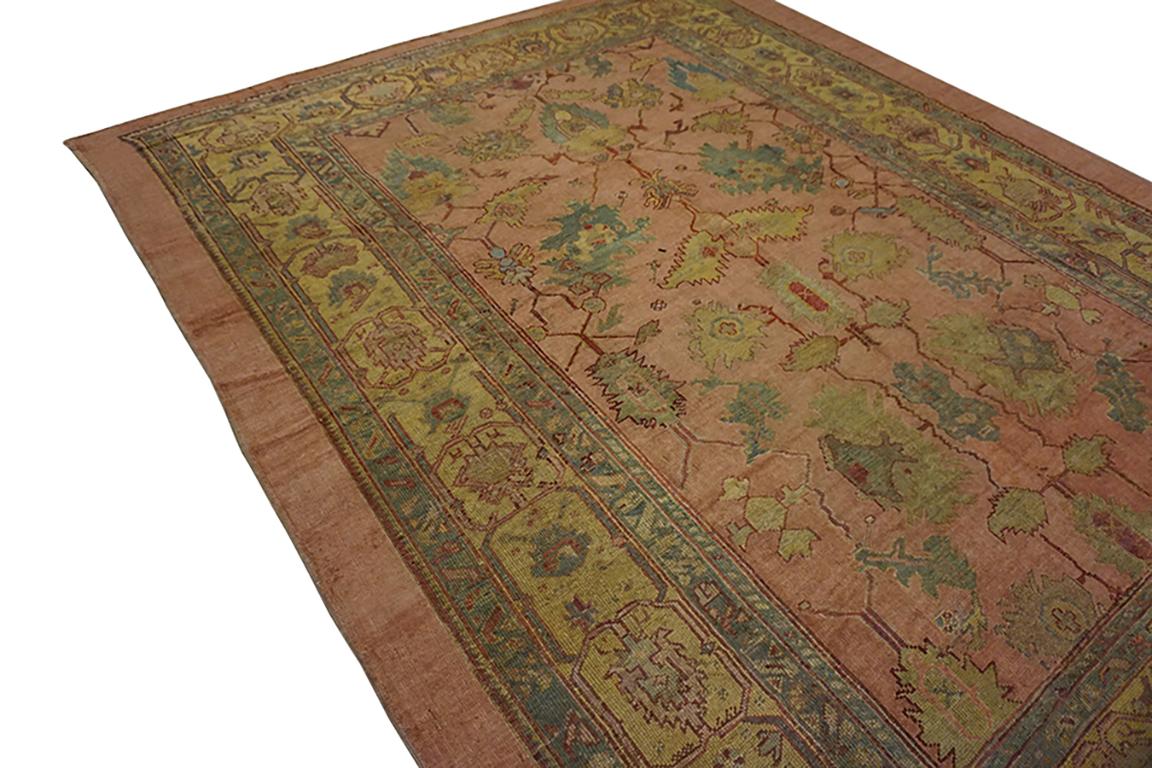 Tappeto Oushak turco del XIX secolo ( 8'9'' x 10'10'' - 266 x 330 ) in vendita 2