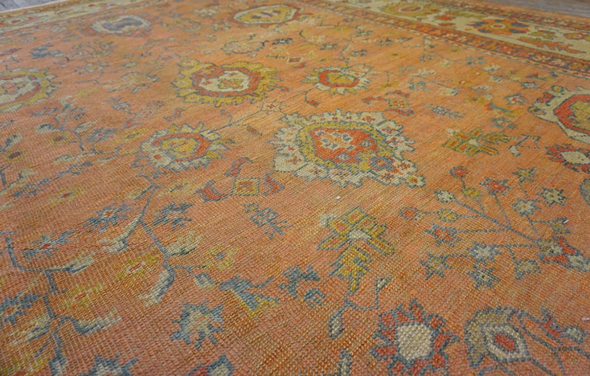 19th Century Turkish Oushak Carpet ( 9'3