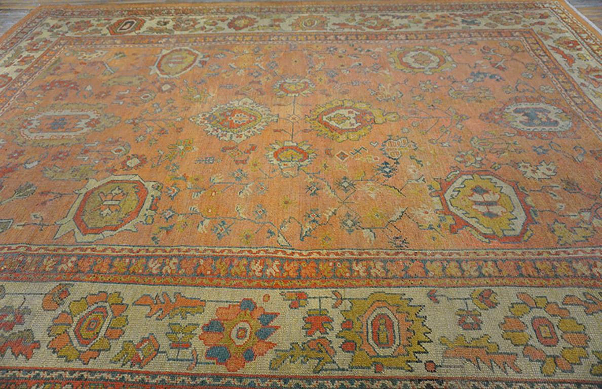 19th Century Turkish Oushak Carpet 9'3