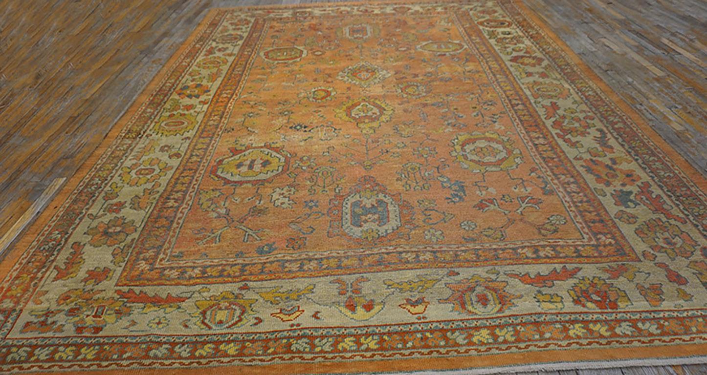 19th Century Turkish Oushak Carpet ( 9'3