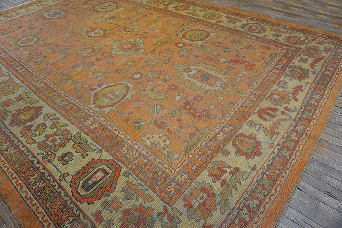 19th Century Turkish Oushak Carpet ( 9'3