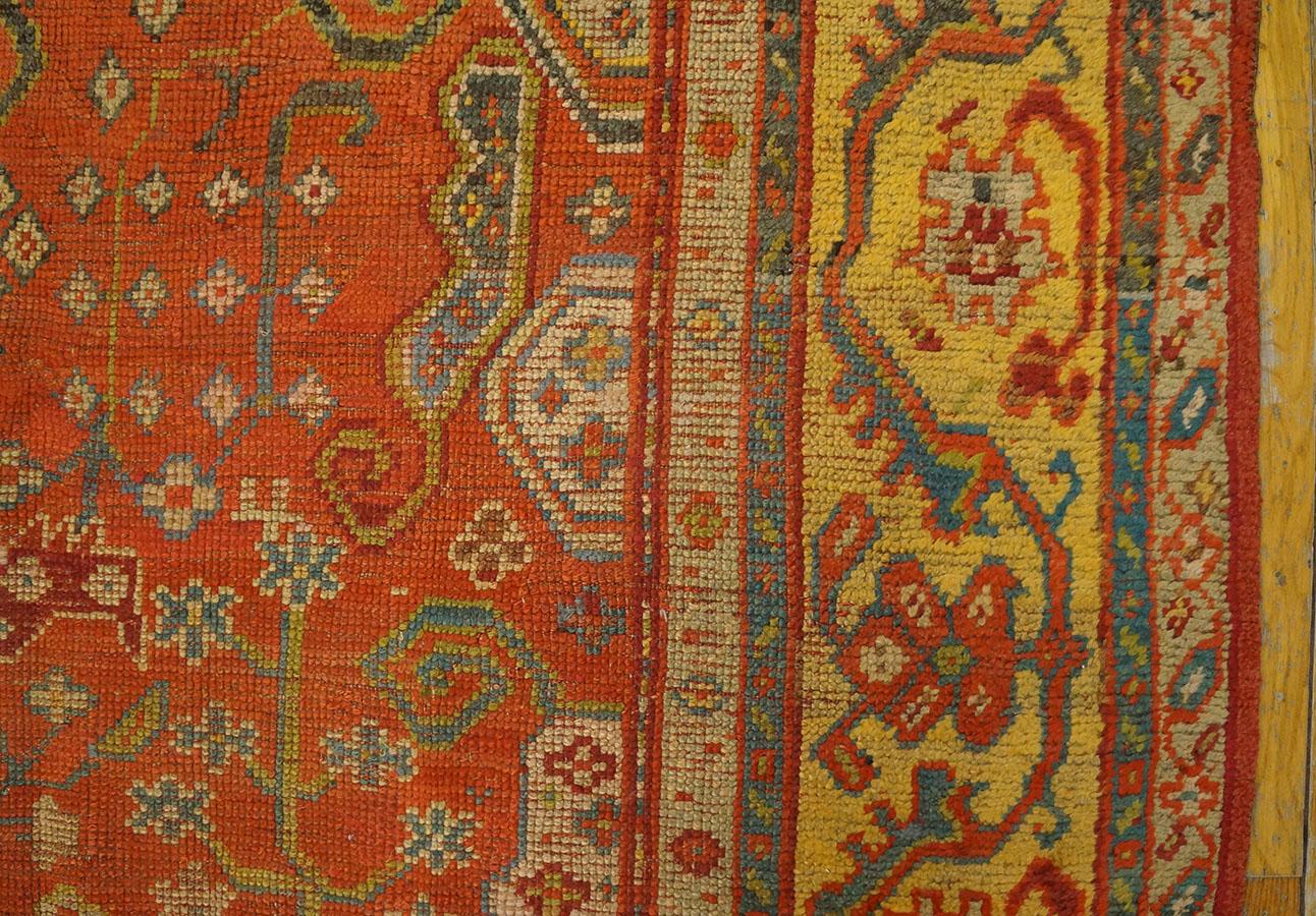 19th Century Turkish Oushak Carpet ( 9' x 11' - 275 x 335 )  For Sale 10