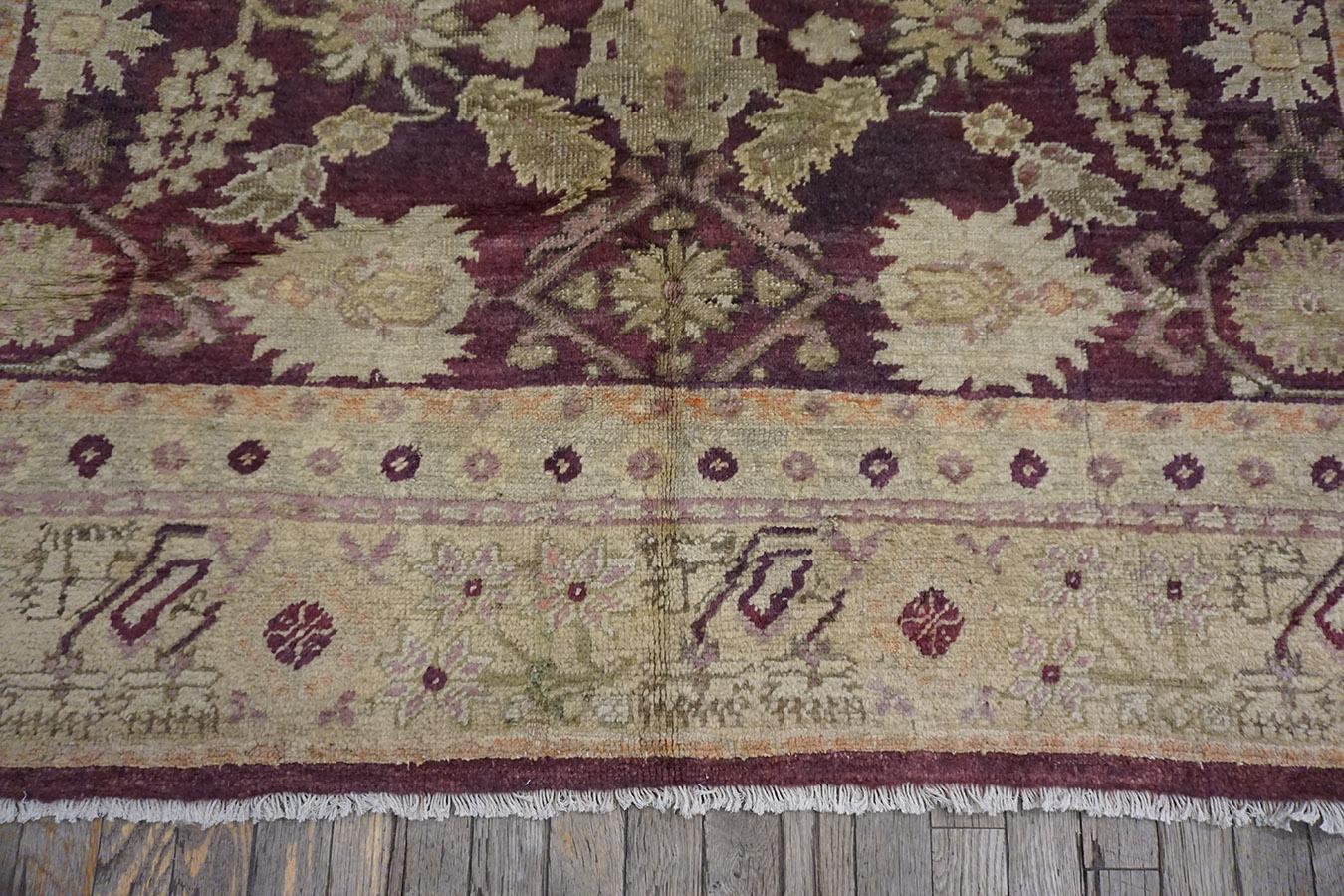 Türkischer Oushak Ghiordes-Teppich des 19. Jahrhunderts ( 6' x 9'5
