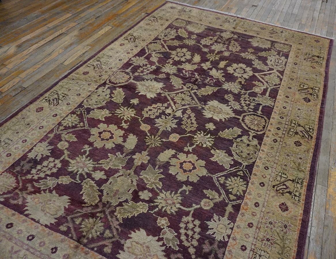 Türkischer Oushak Ghiordes-Teppich des 19. Jahrhunderts ( 6' x 9'5