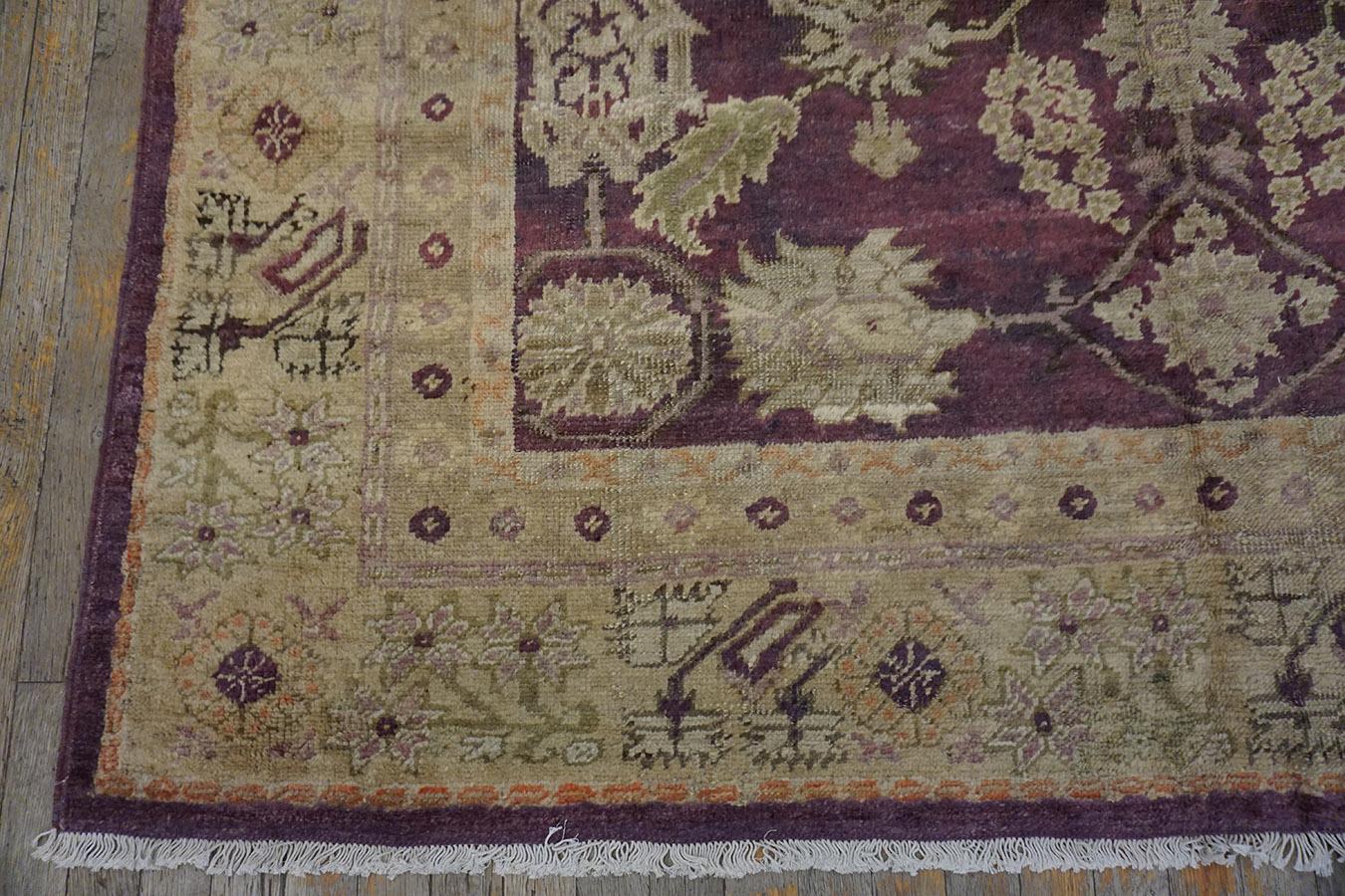 Türkischer Oushak Ghiordes-Teppich des 19. Jahrhunderts ( 6' x 9'5
