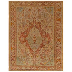 19th Century Turkish Oushak Rug Size Adjusted