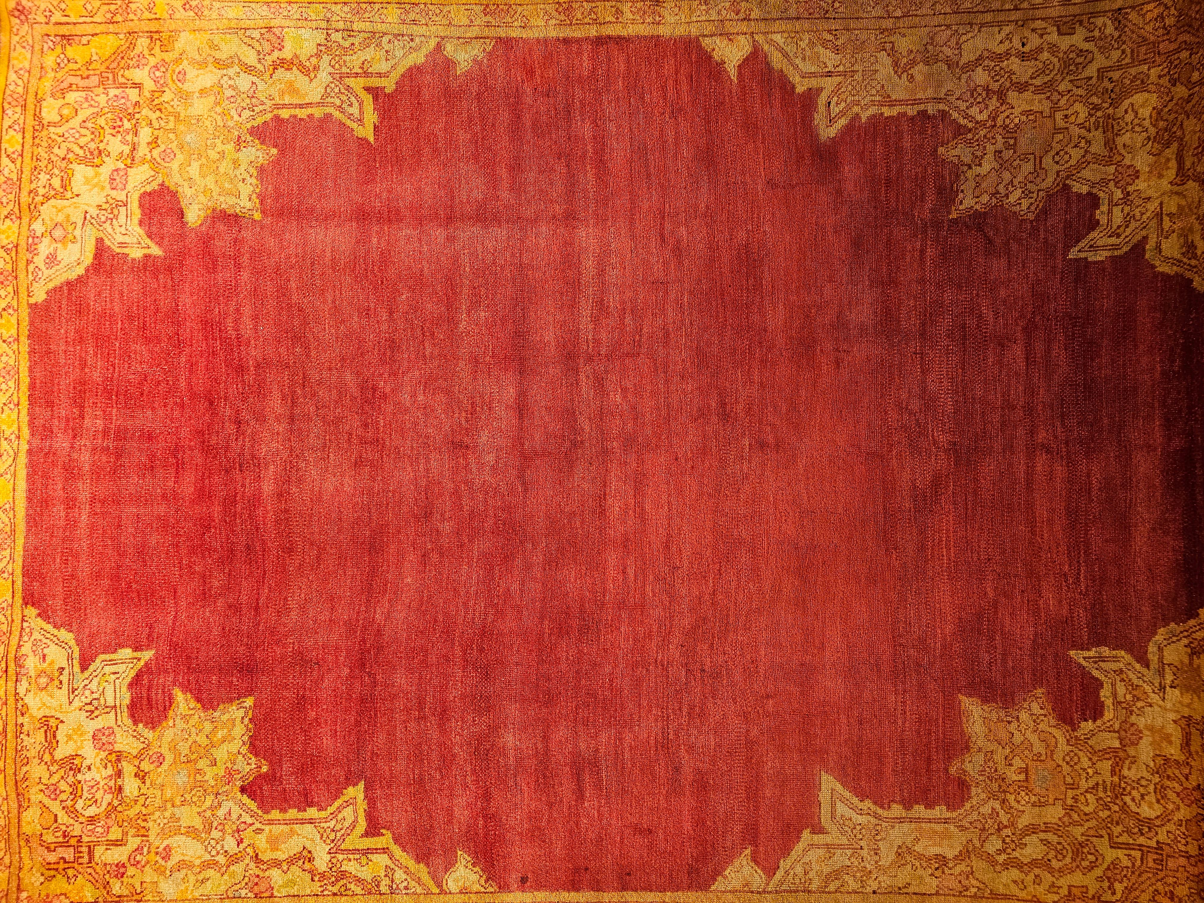 19th Century Turkish Oushak with an Open Field Design (Türkisch) im Angebot