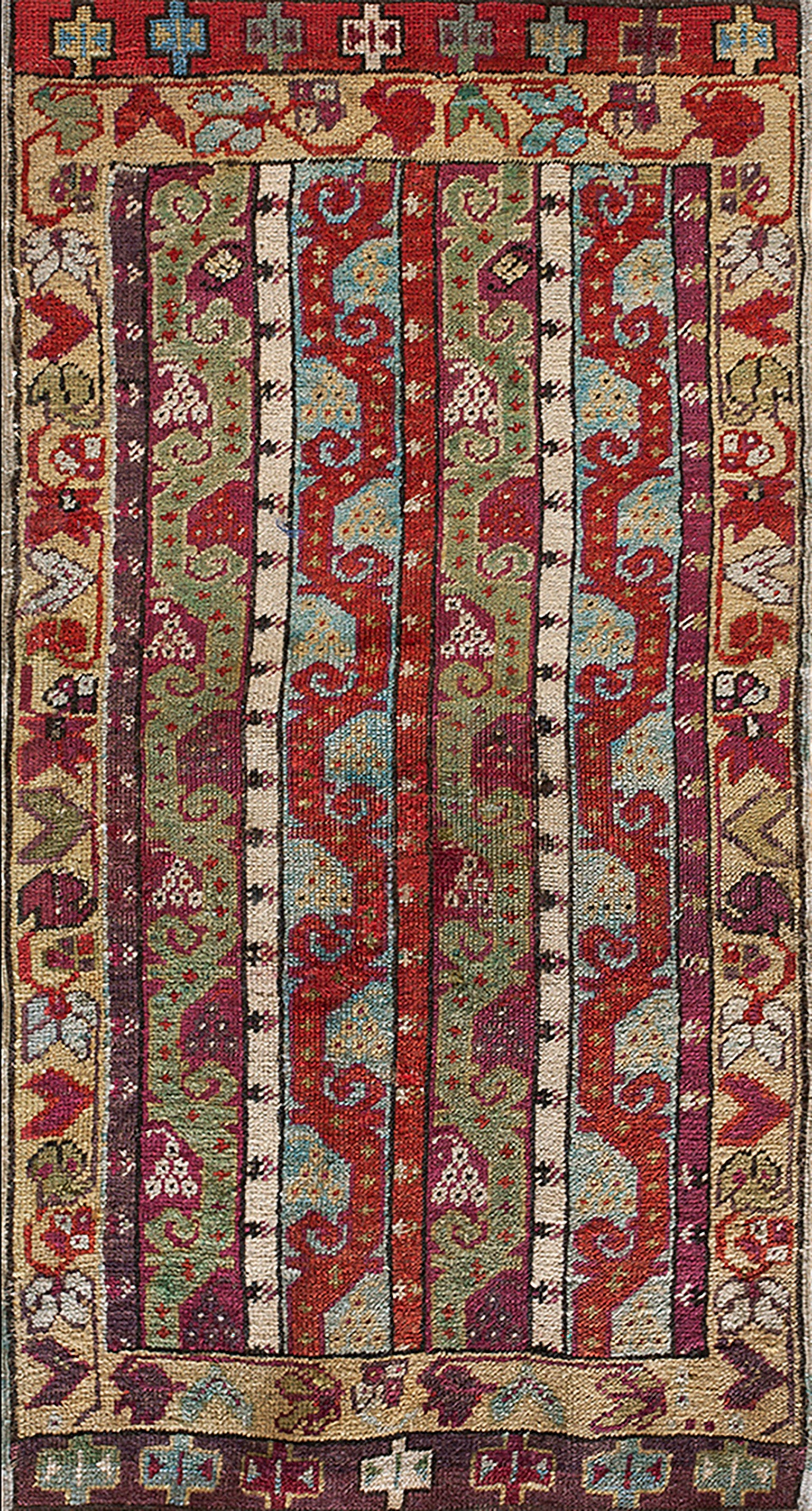 Tappeto Sivas Yastik turco del 19° secolo ( 1'8" x 3'1" - 51 x 194 )