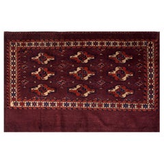 Turkmen Tekke Chuval aus dem 19. Jahrhundert ( 2'6" X 3'9" - 76 X 114)