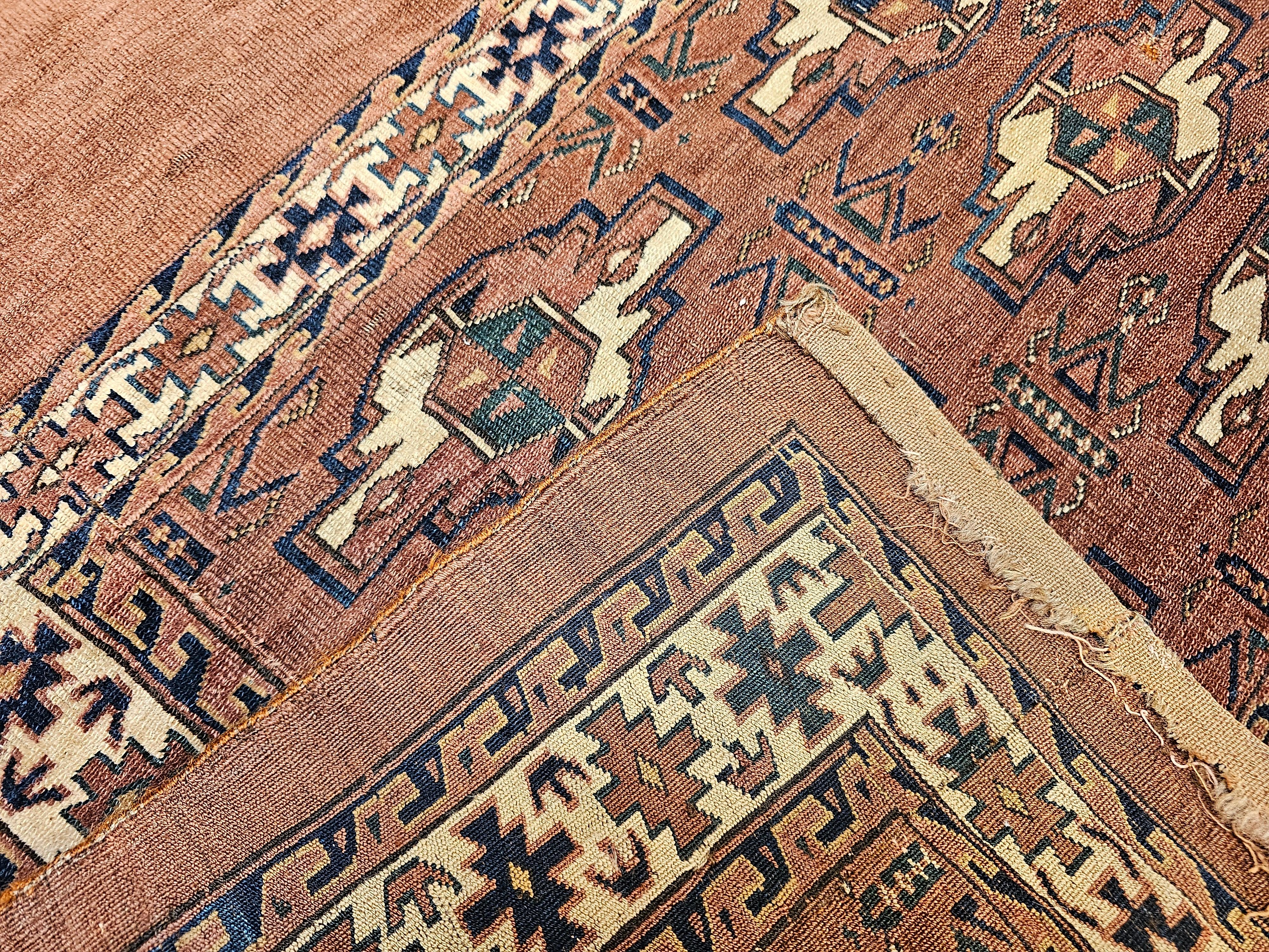 Turkmenisches Yomut Chuval Bagface aus dem 19. im Angebot 4