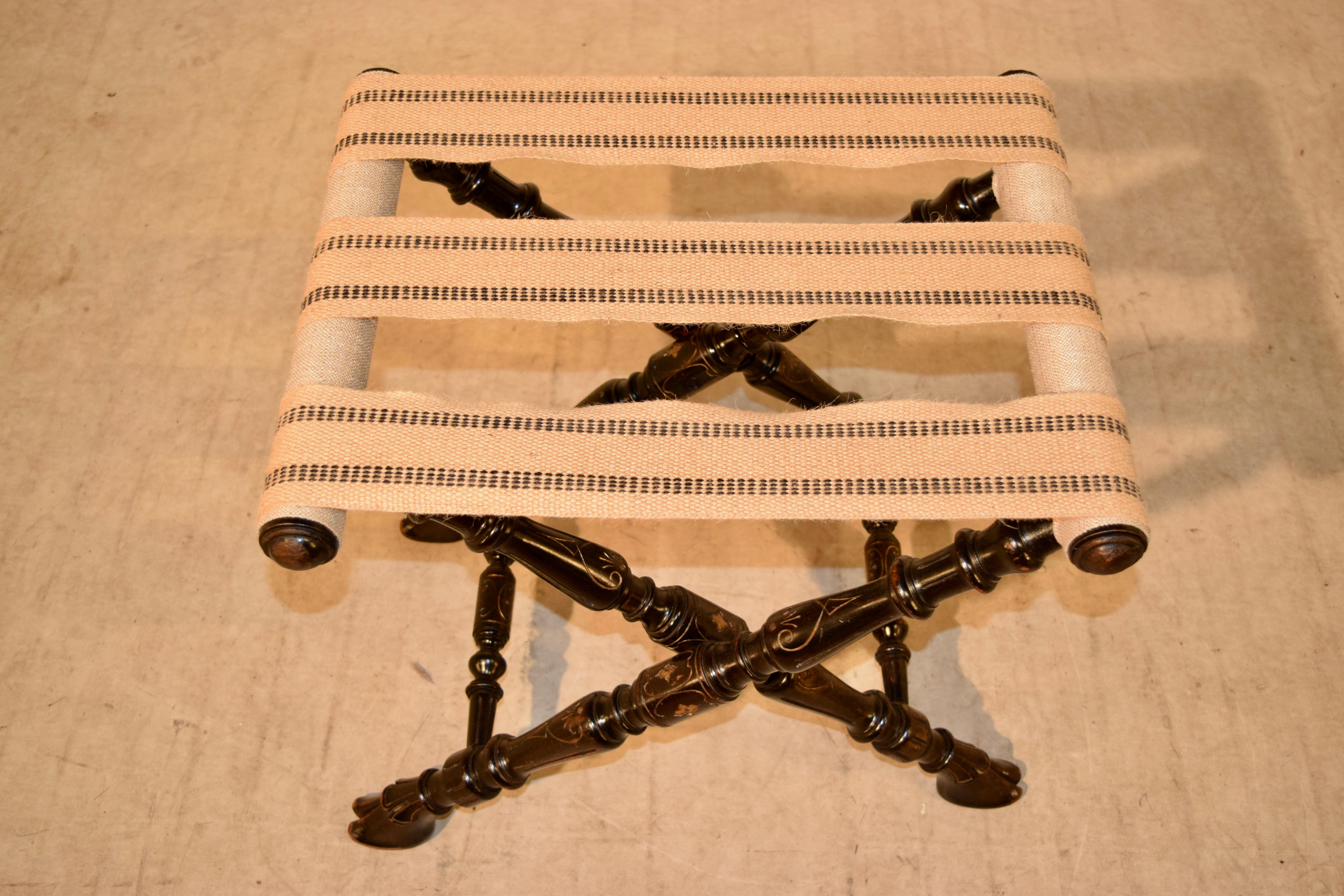 Victorian 19th Century Turned Folding Luggage Stand