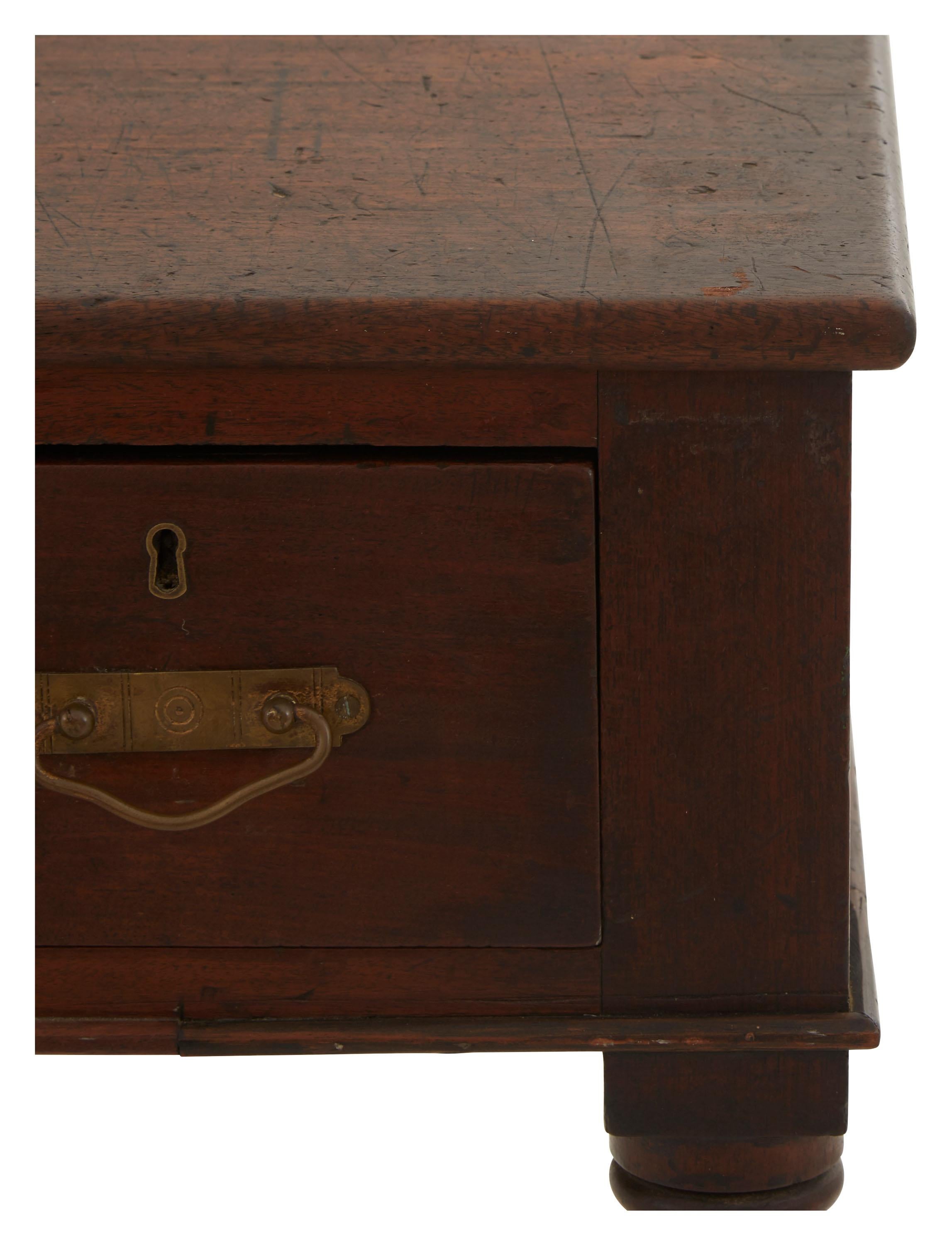 Brass 19th Century Turned Leg Standing Office Desk