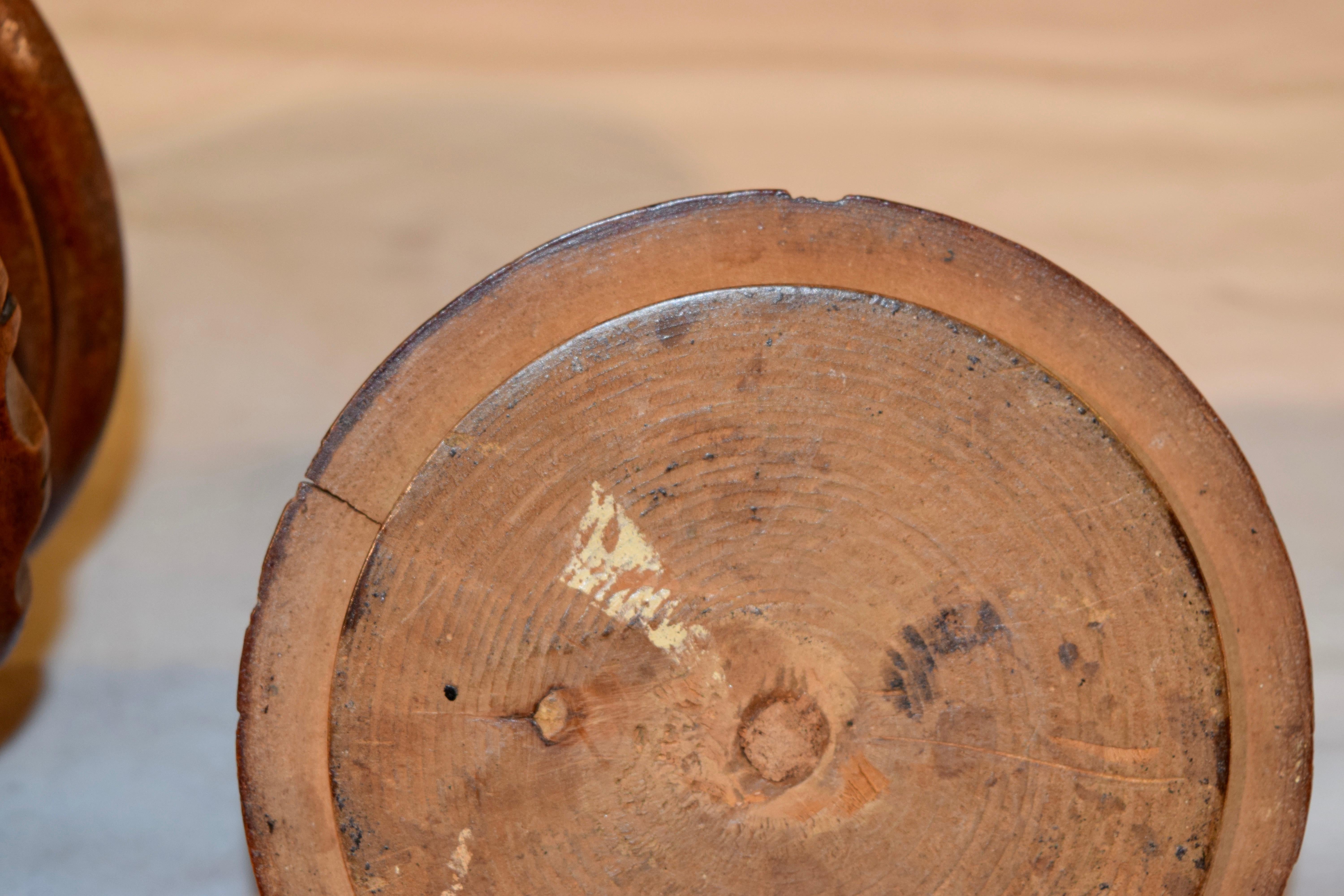 19th Century Turned Lidded Treen Box 1