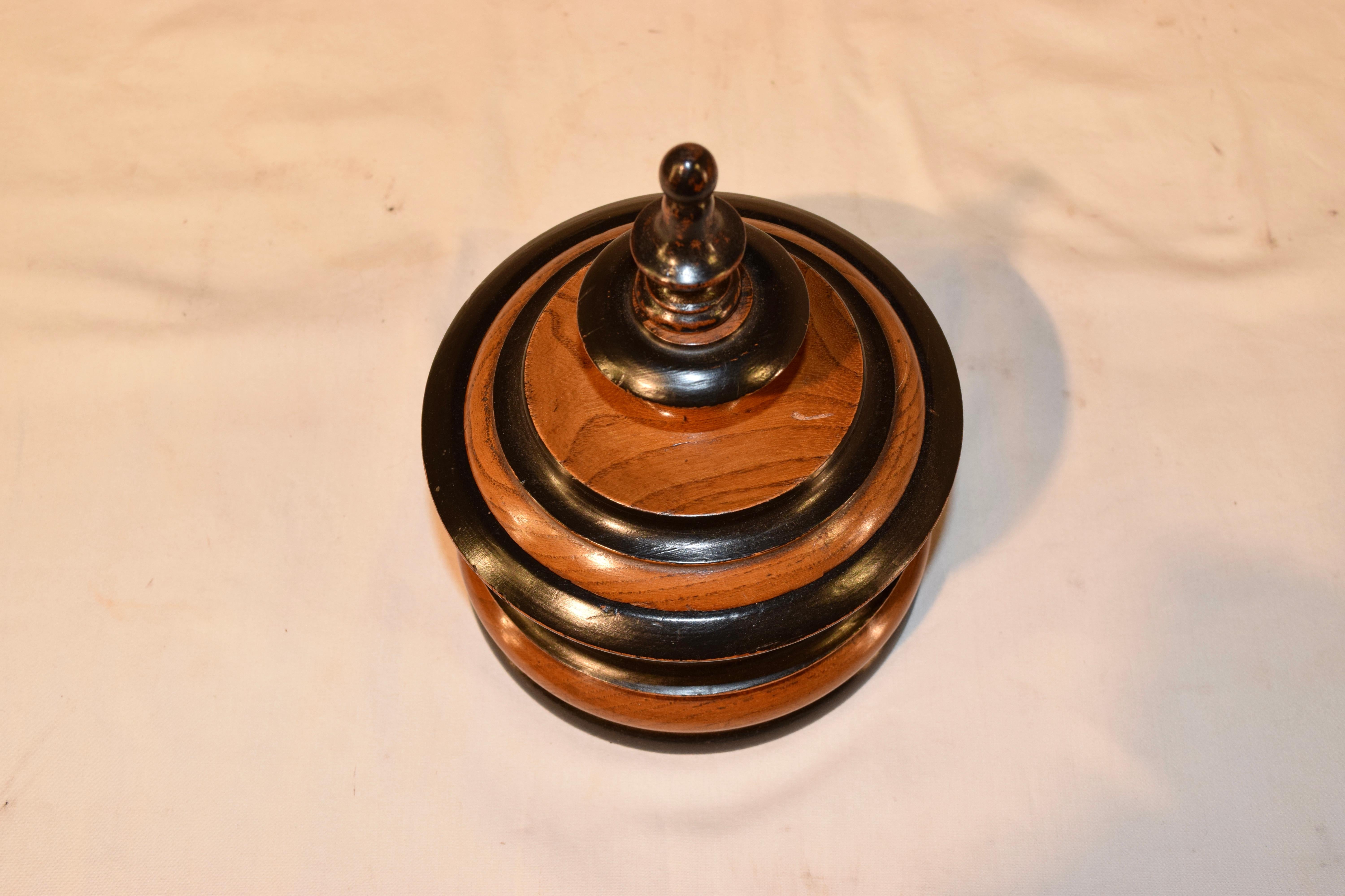 Victorian 19th Century Turned Treen Humidor