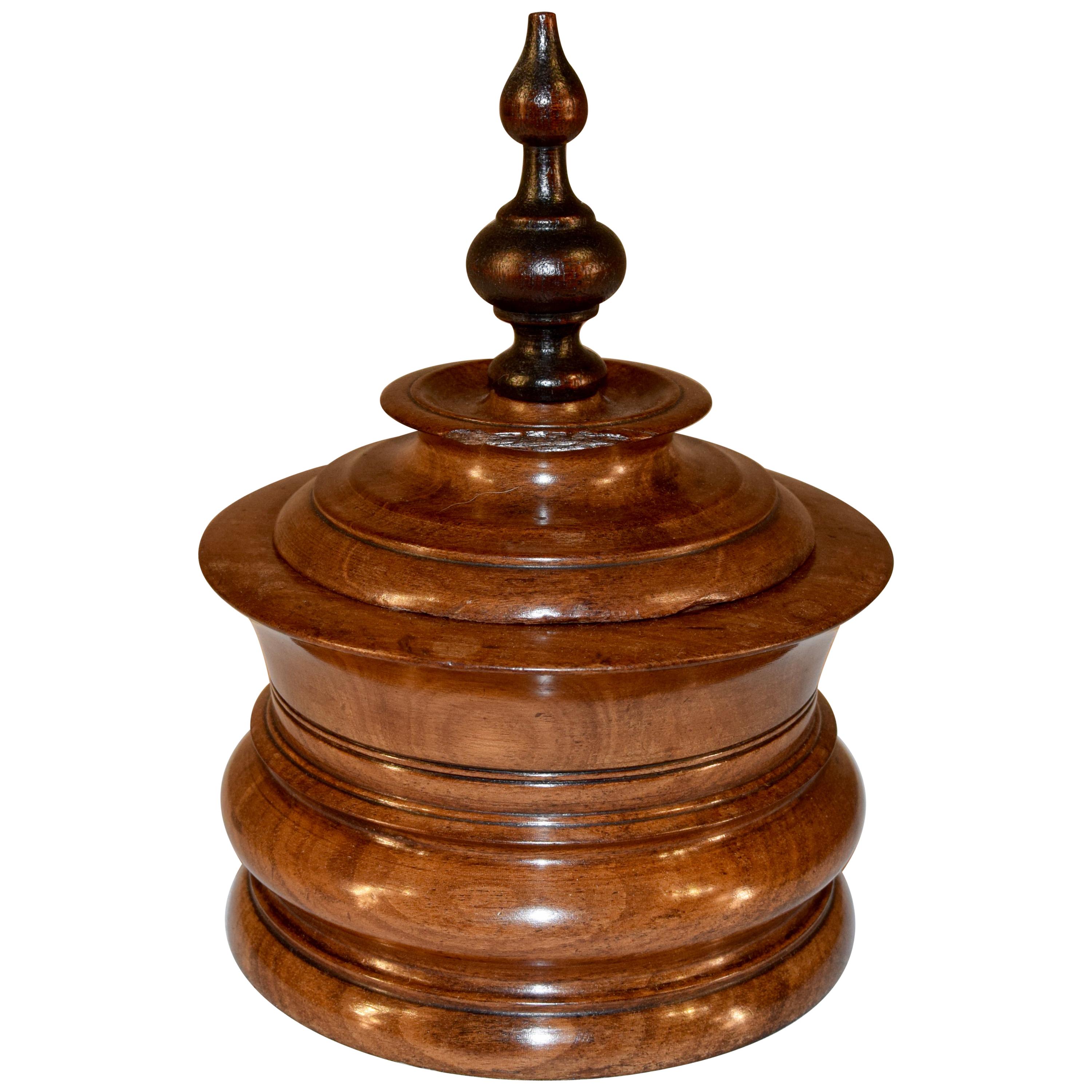 19th Century Turned Treen Humidor