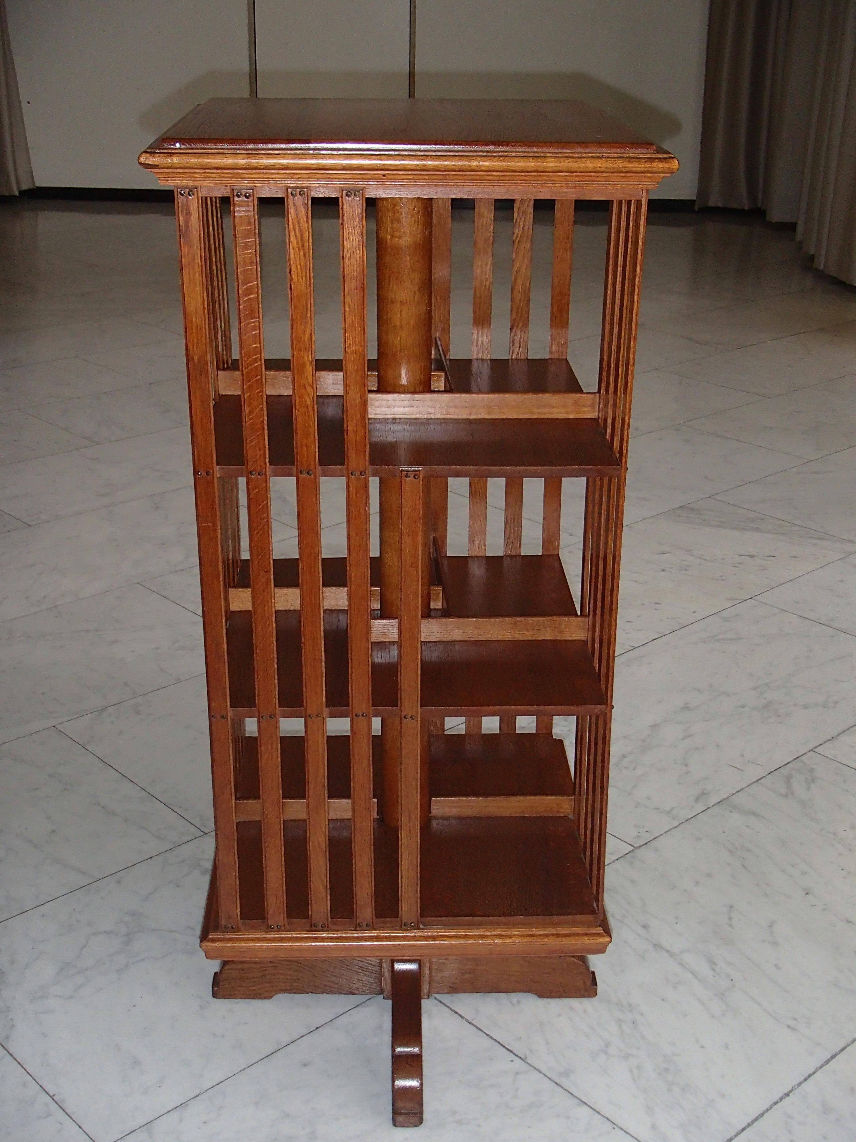 19th Century Turning Oak Librery Bookcase For Sale 4