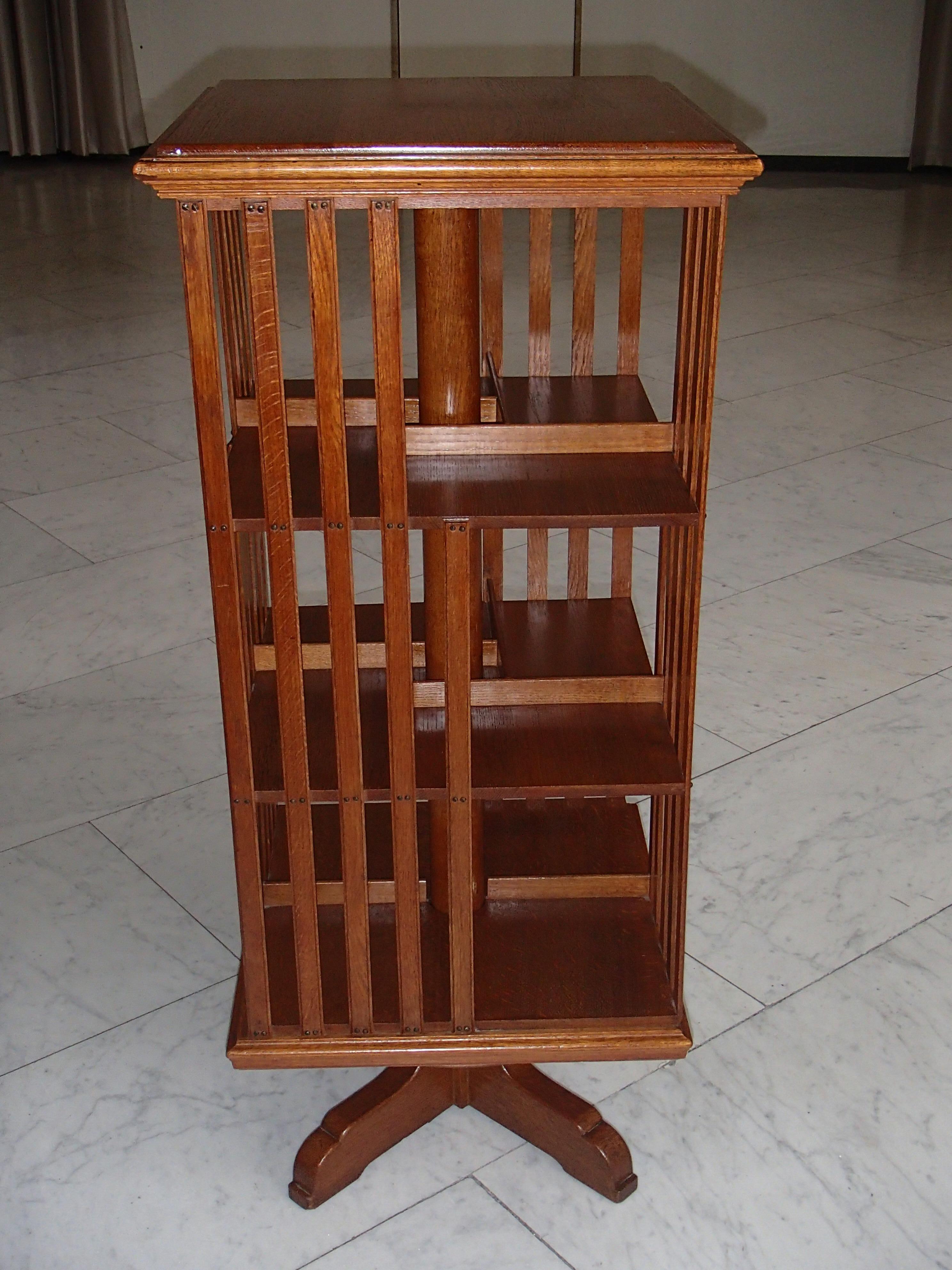 19th Century Turning Oak Librery Bookcase For Sale 5