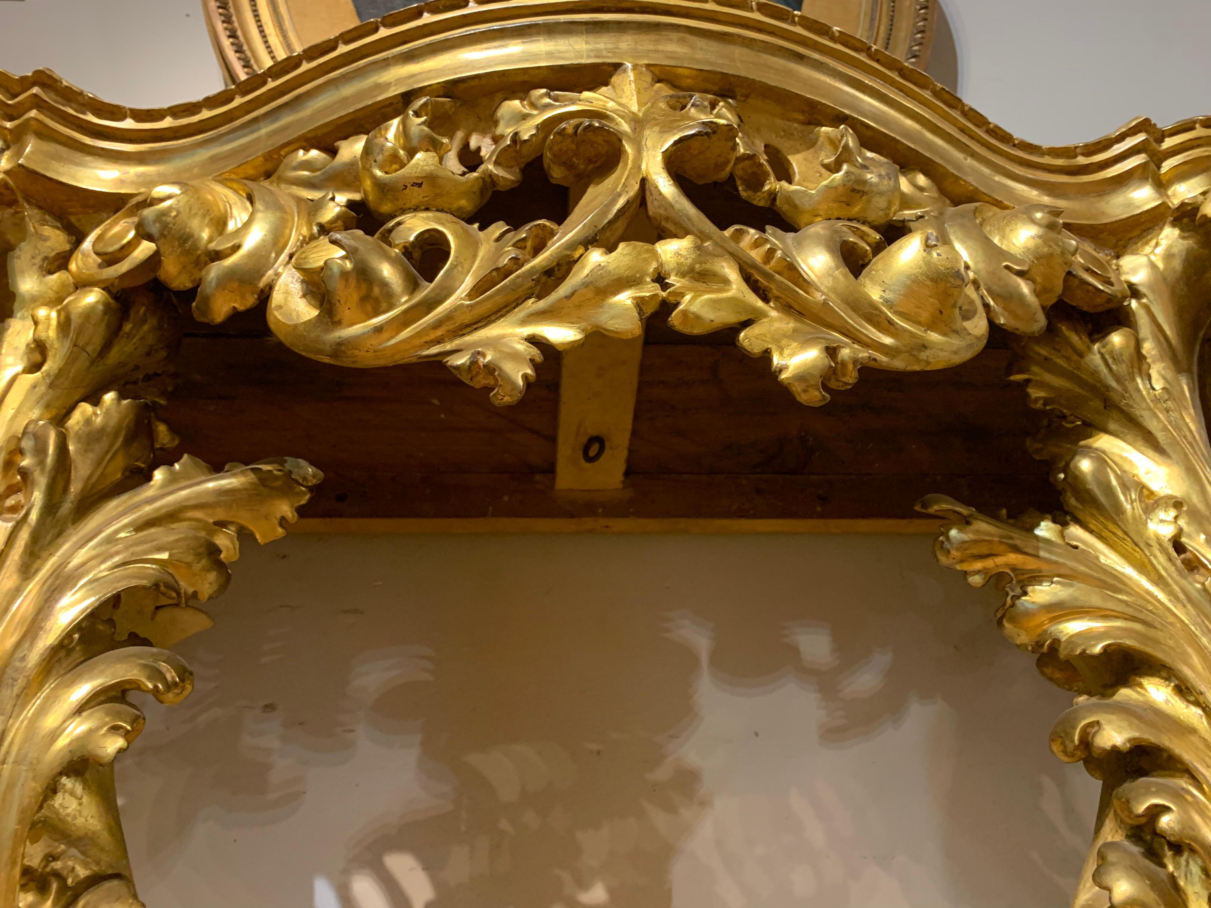 Charles X 19th Century Tuscan Golden Console Table For Sale