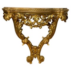 19th Century Tuscan Golden Console Table
