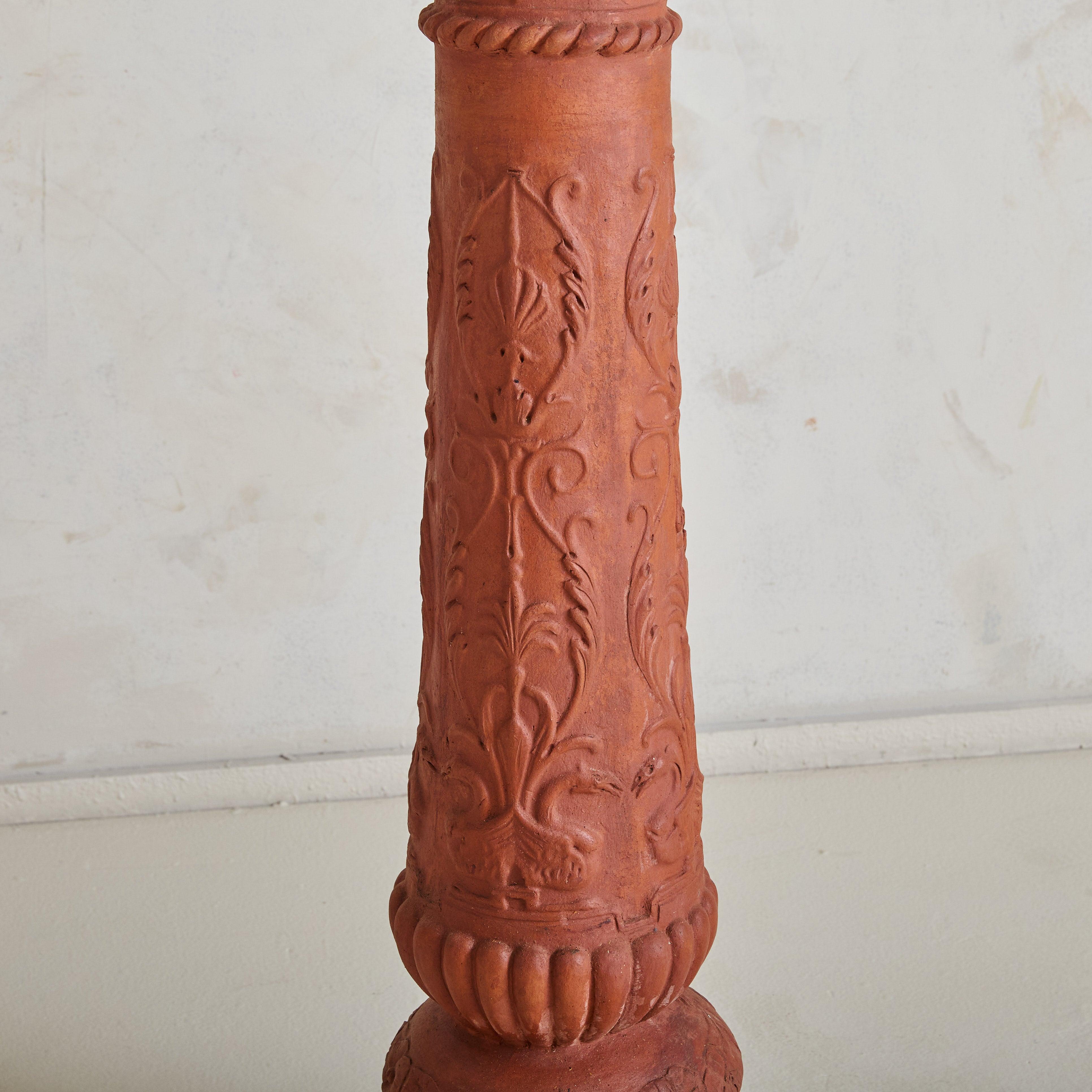 Neoclassical 19th Century Tuscan Terracotta Column For Sale