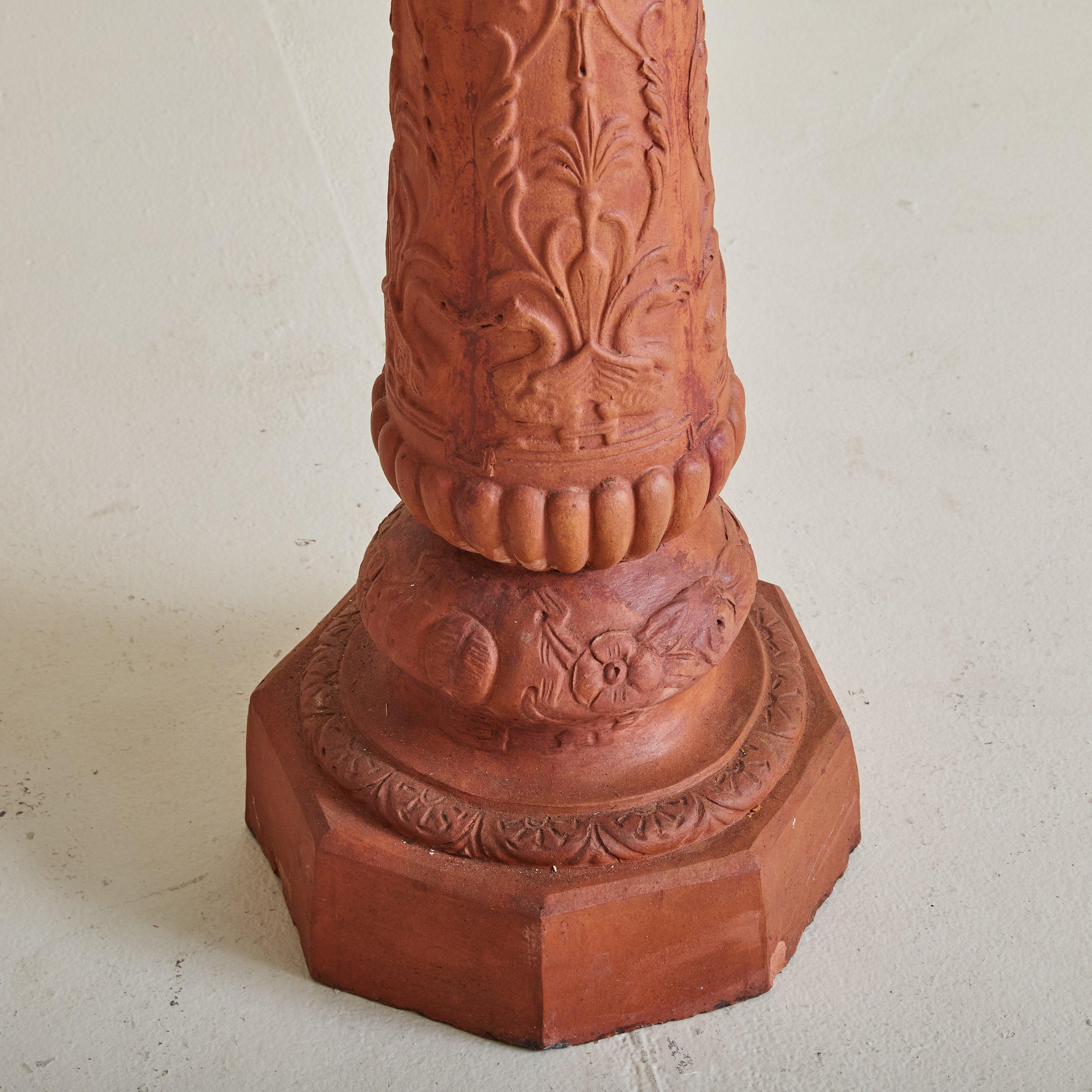 Italian 19th Century Tuscan Terracotta Column For Sale