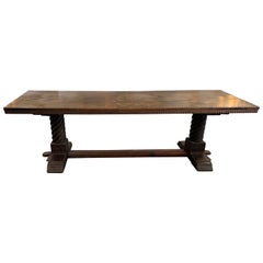 Antique 19th Century Tuscan Walnut Console Table from Italy