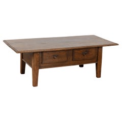 19th Century Two Drawer French Oak Coffee Table