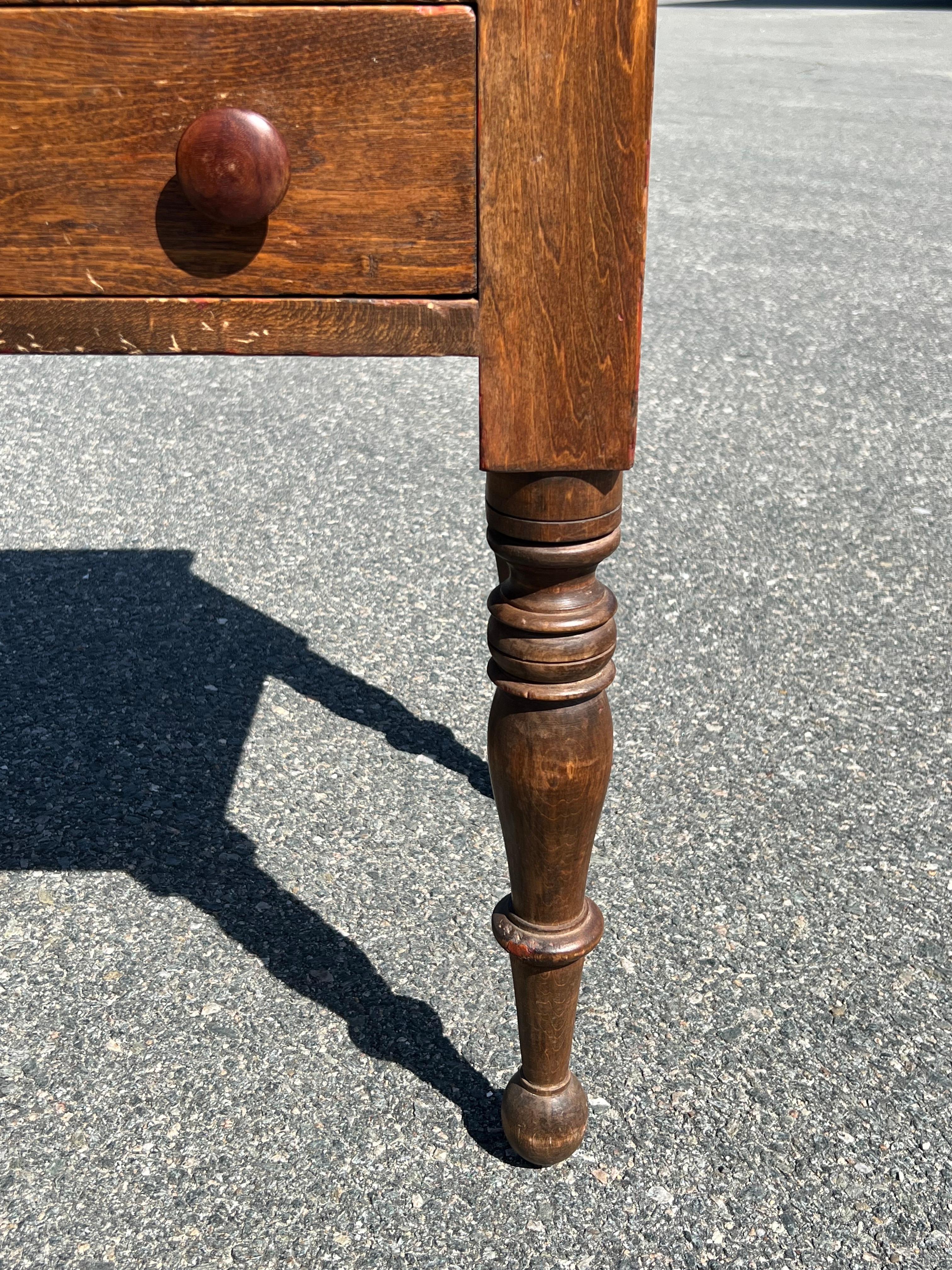 North American 19th Century Two Drawer Sewing Stand