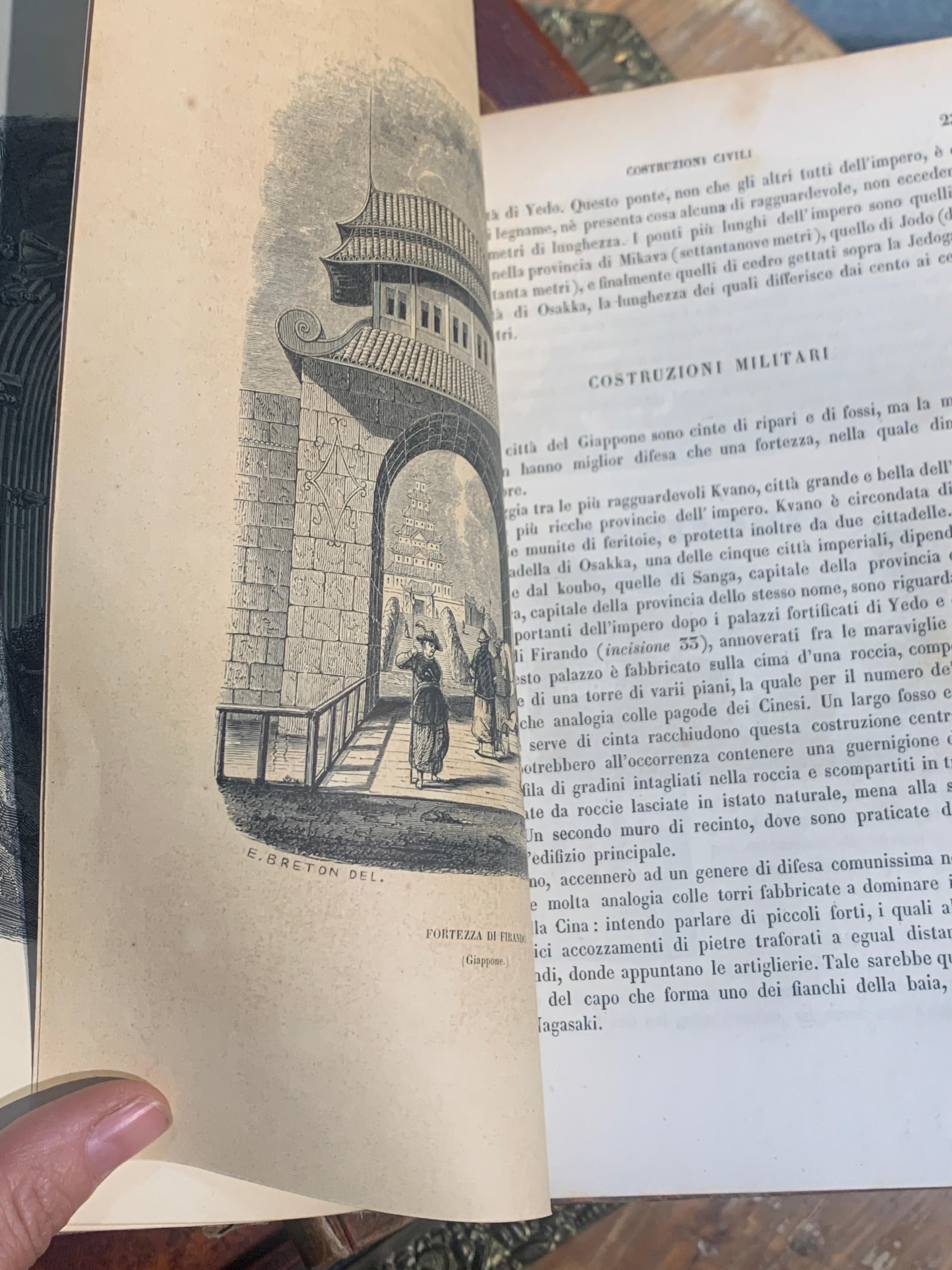 19th Century Two Italian Volumes Monumenti Di Tutti I Popoli by Ernest Breton For Sale 5