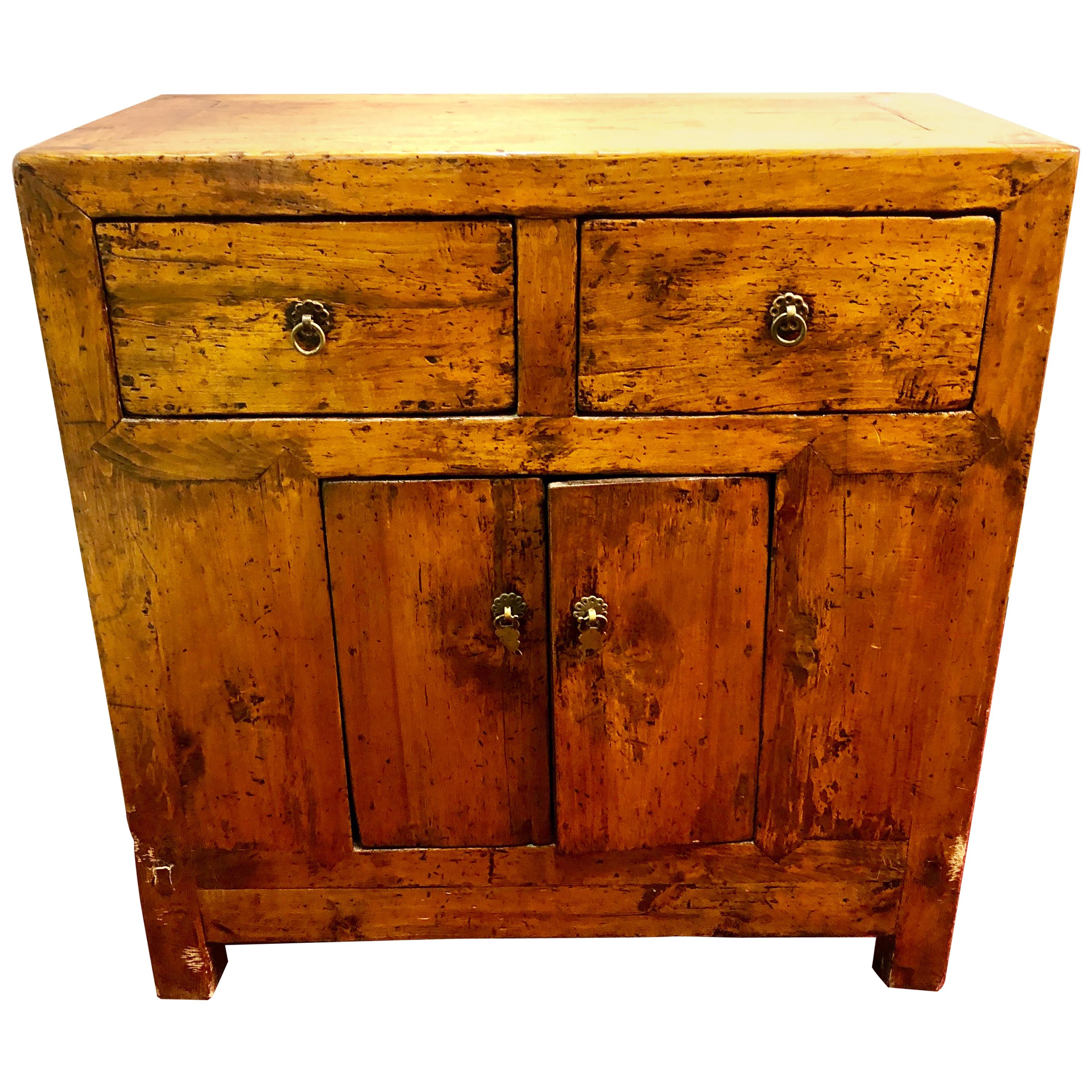 19th Century Two over Two Small Chest of Drawers or Nightstand