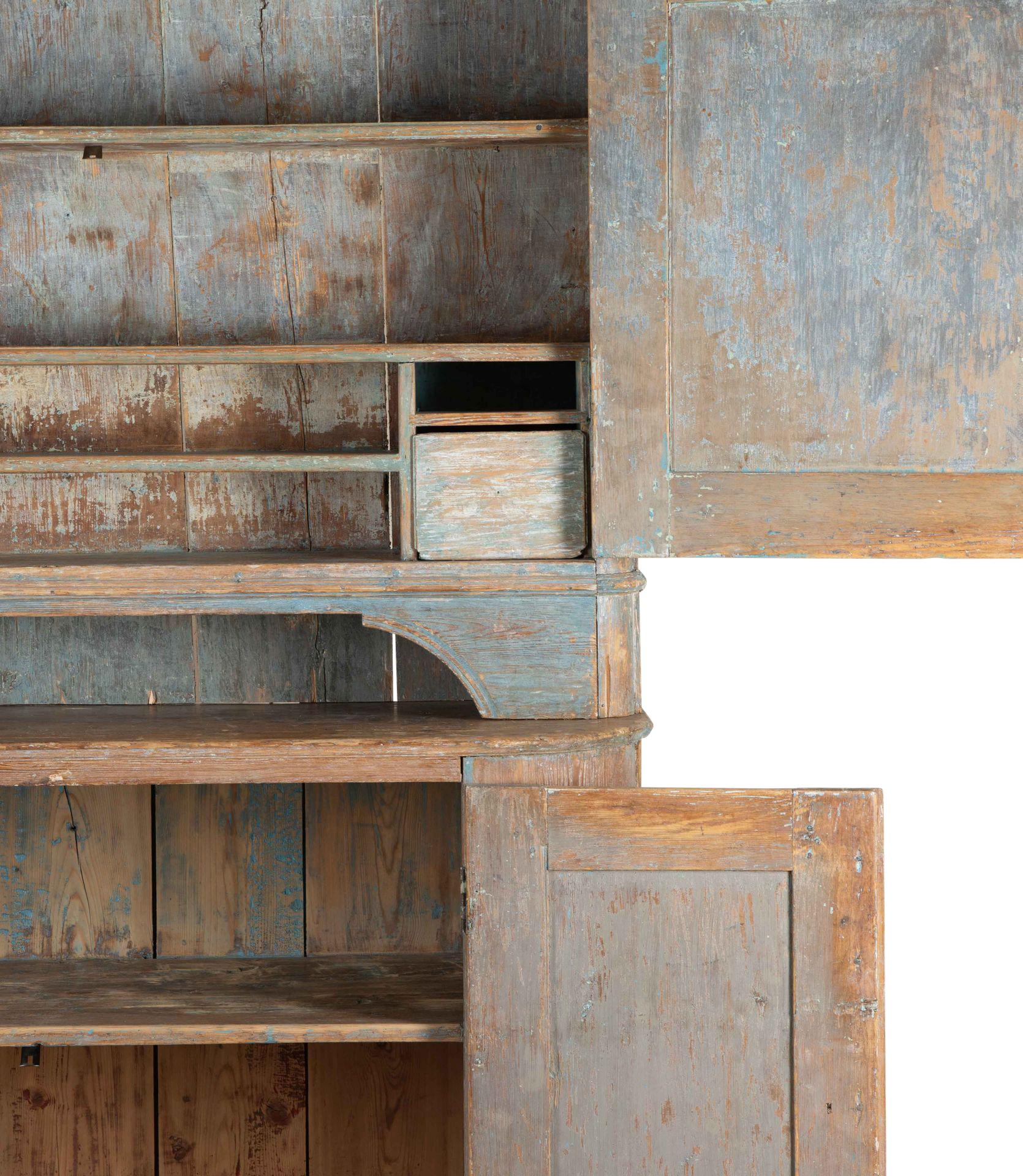 19th Century Two Part Cabinet in Original Paint, from Umea Vasterbotten, Sweden For Sale 7