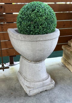 19th Century Two-Piece French Wall Fountain Basin in Burgundian Bluestone