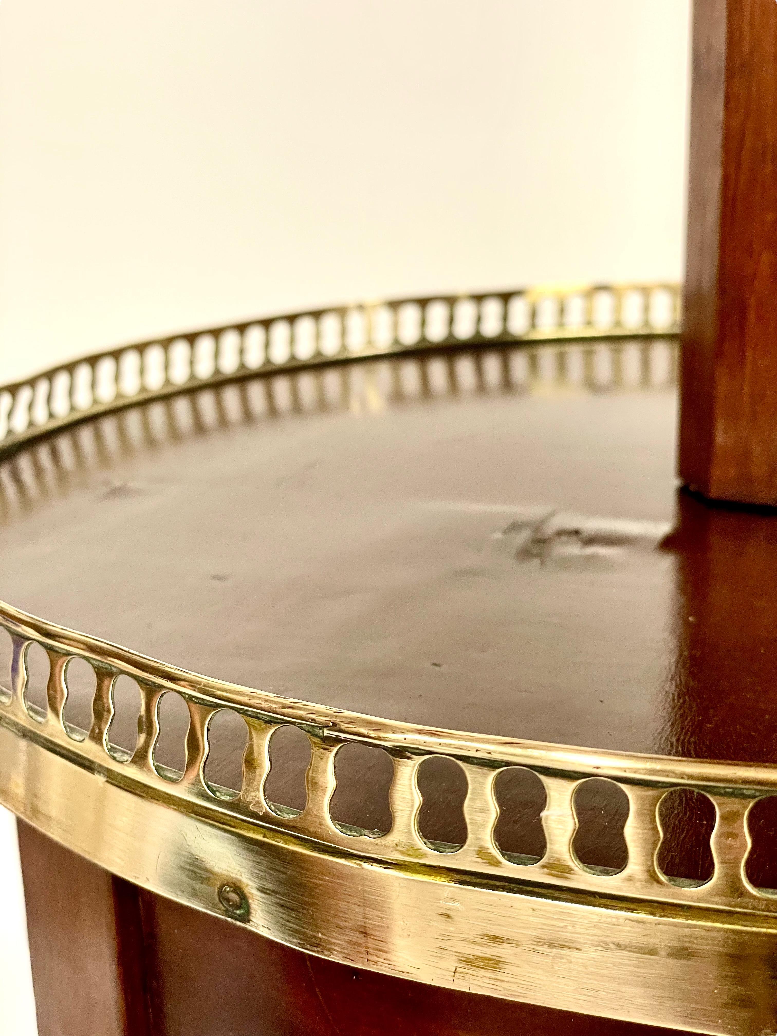 Brass 19th Century Two-Tiered 'Dumb Waiter' Table  For Sale
