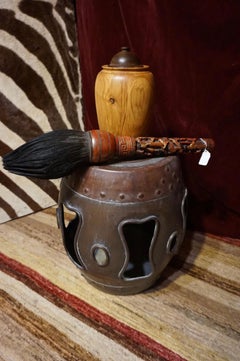 19th Century Two-Tone Patinated Chinese Brass & Copper Garden Barrel Drum Stool