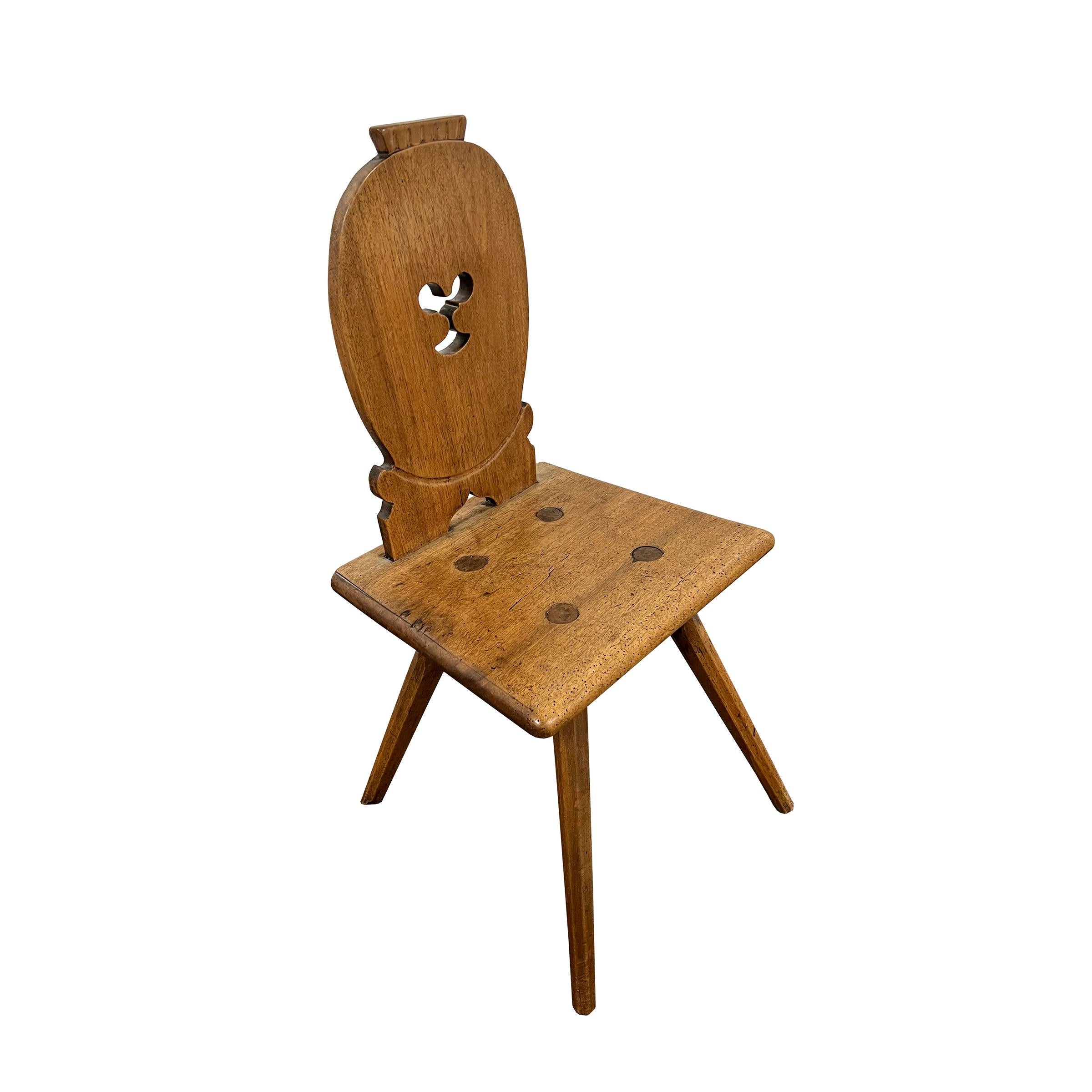 Walnut 19th Century Tyrolean Chair
